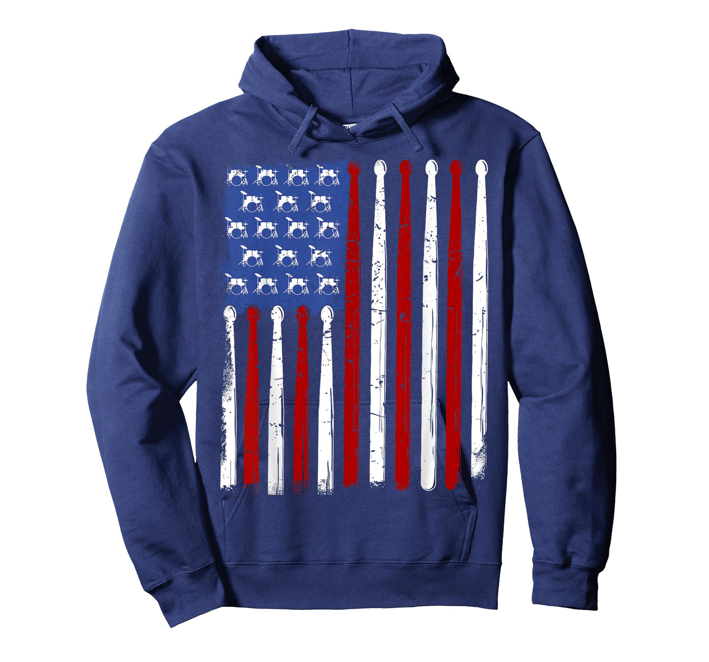 American Flag Drumsticks Vintage Drummer T-Shirt