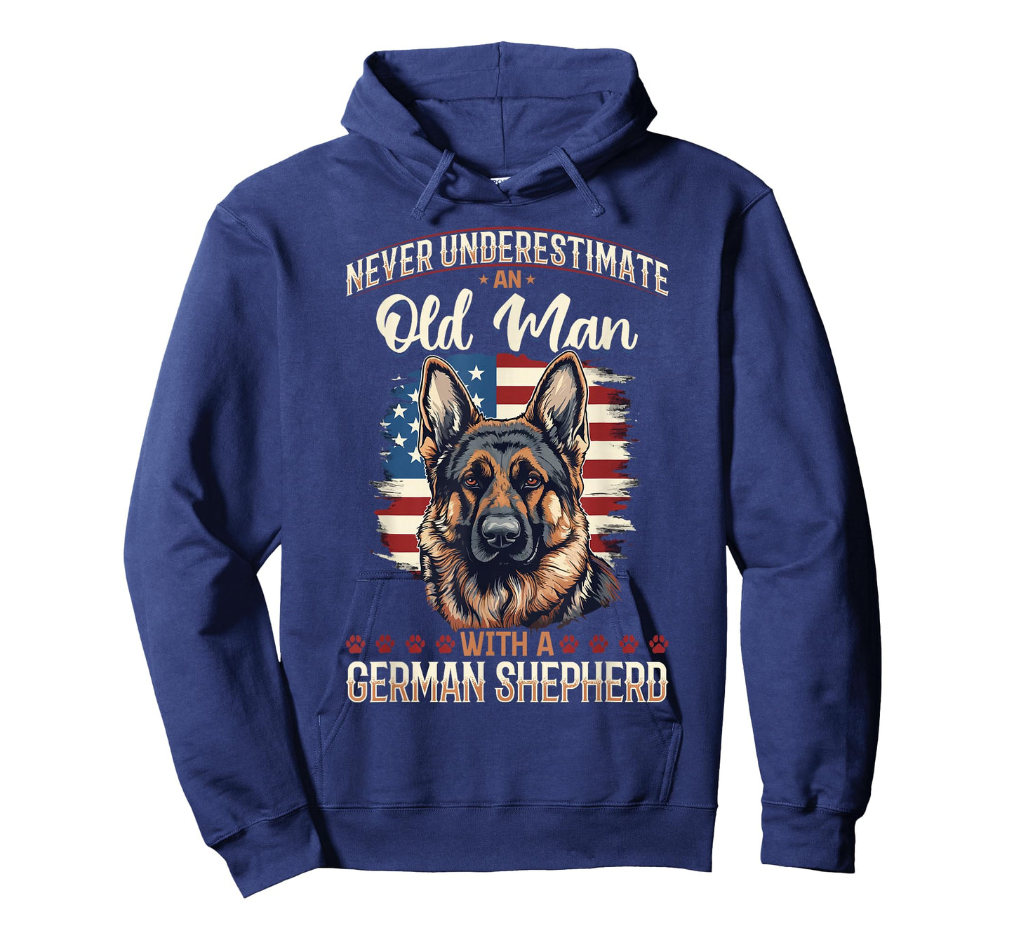 German Shepherd Dog Breed Pet Never Underestimate an Old Man T-Shirt