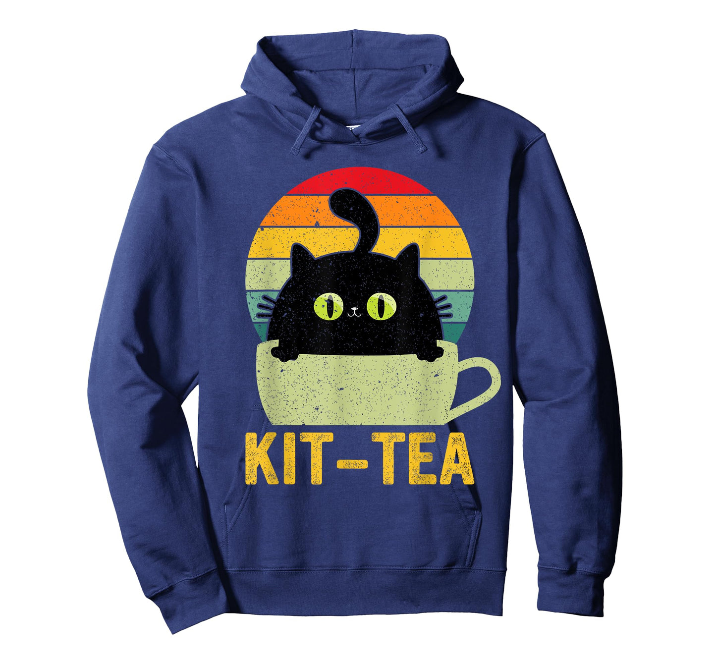 Kit Tea Black Kitty Cat Tea Lover Men Women Girls Kids T-Shirt