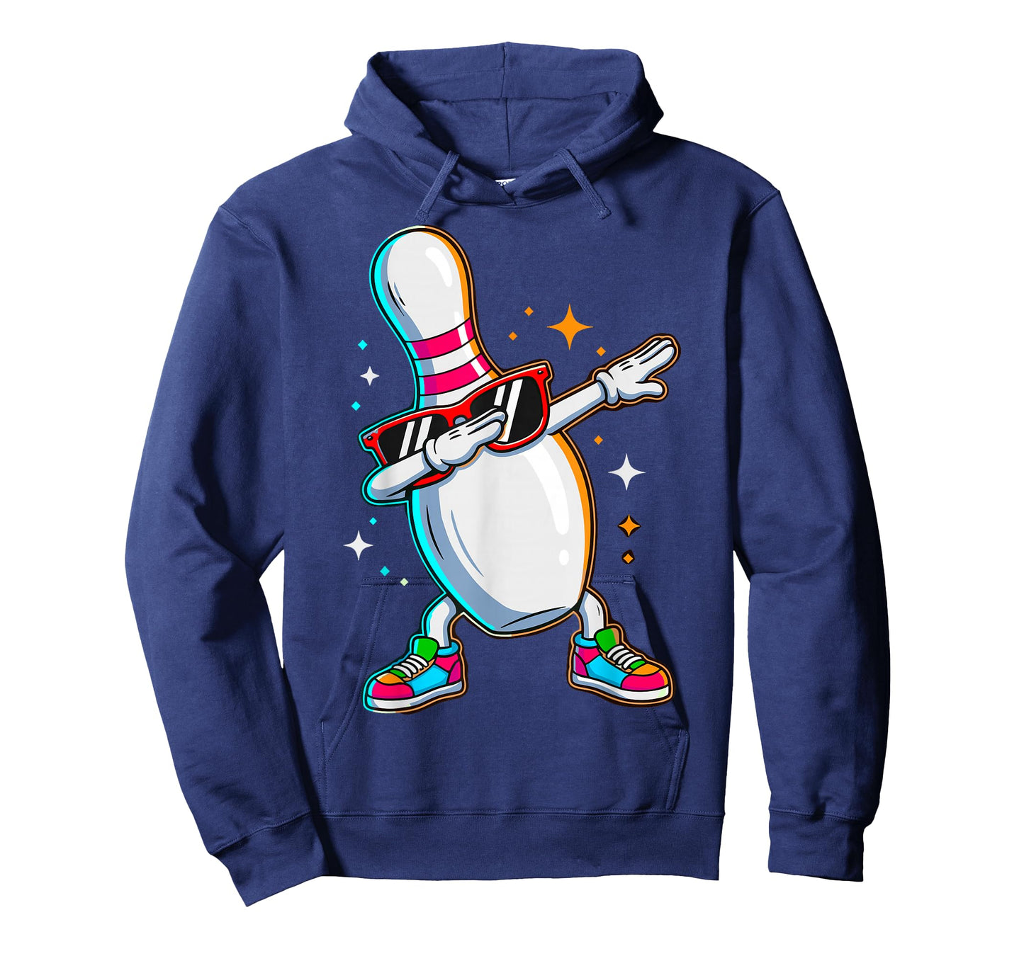 Dabbing Bowling Pin with Sunglasses Bowler T-Shirt