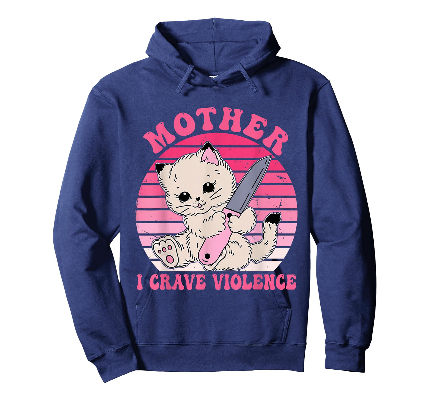 Mother I Crave Violence Funny Cat Design T-Shirt