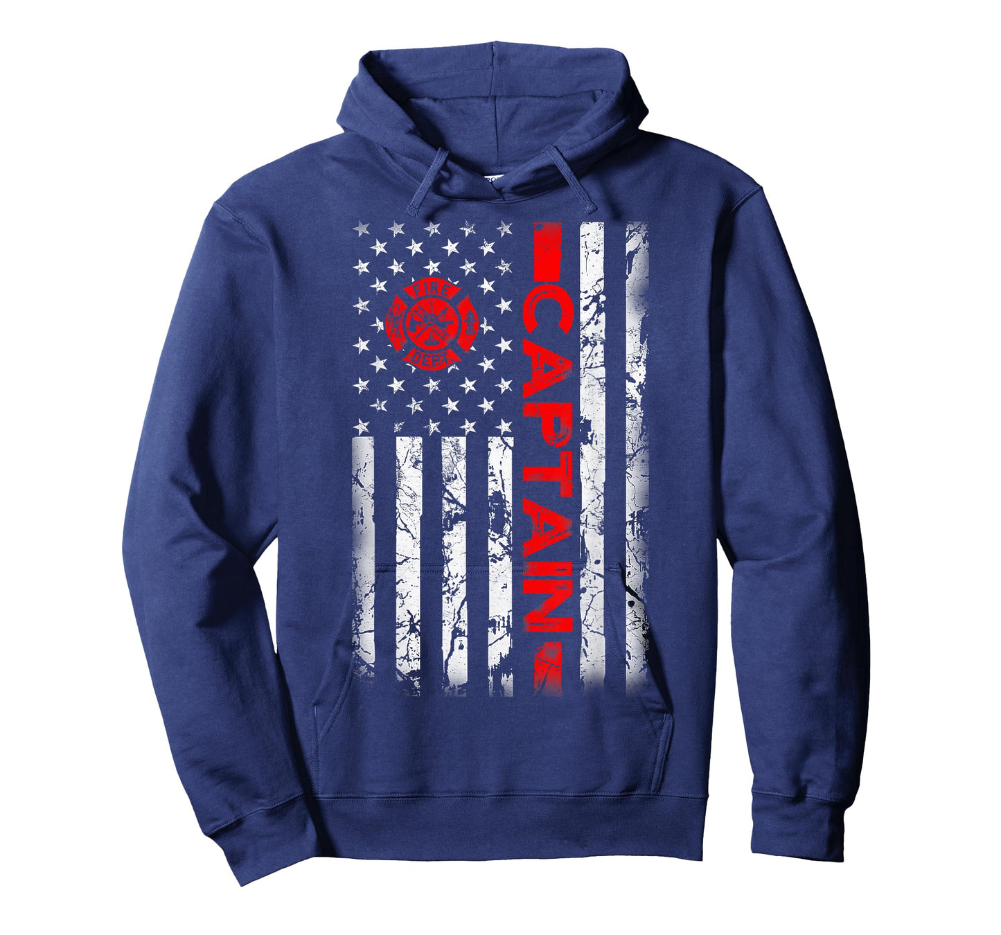 Firefighter USA flag gifts Patriotic Fire Captain Chief T-Shirt