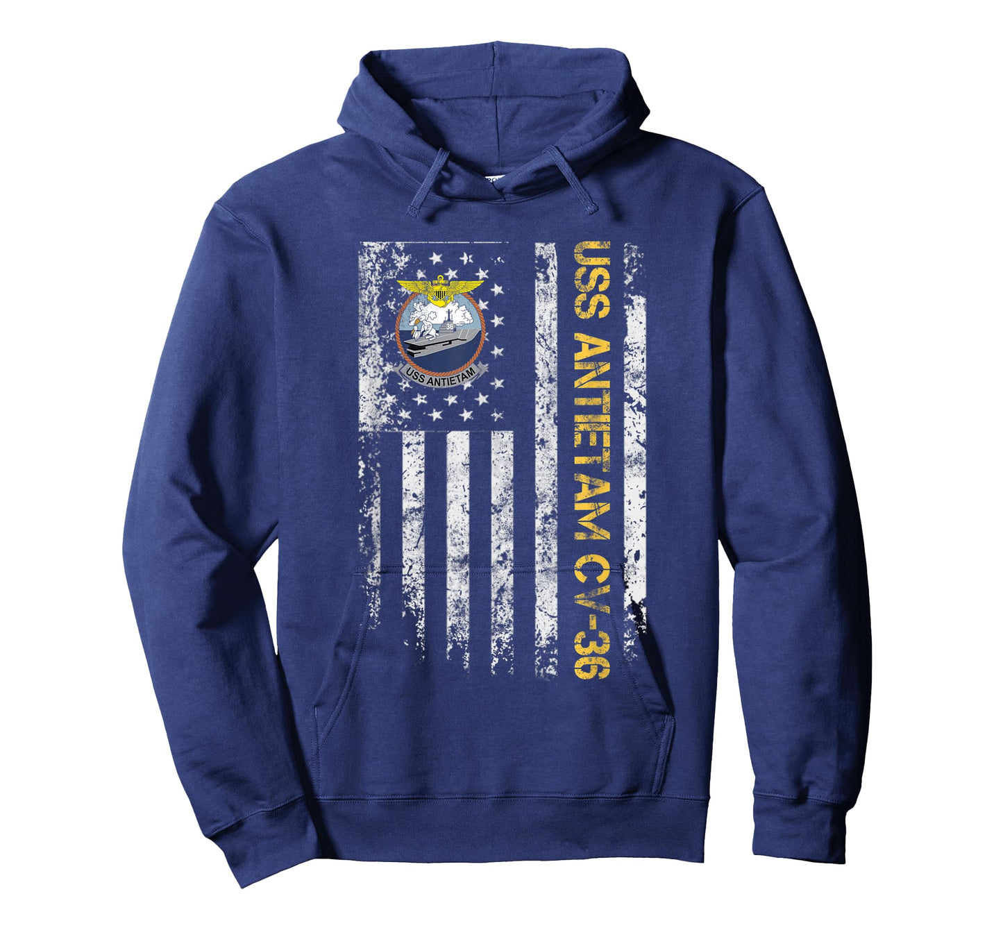 USS Antietam CV-36 Aircraft Carrier USA Flag Veterans Day Women Men T-Shirt