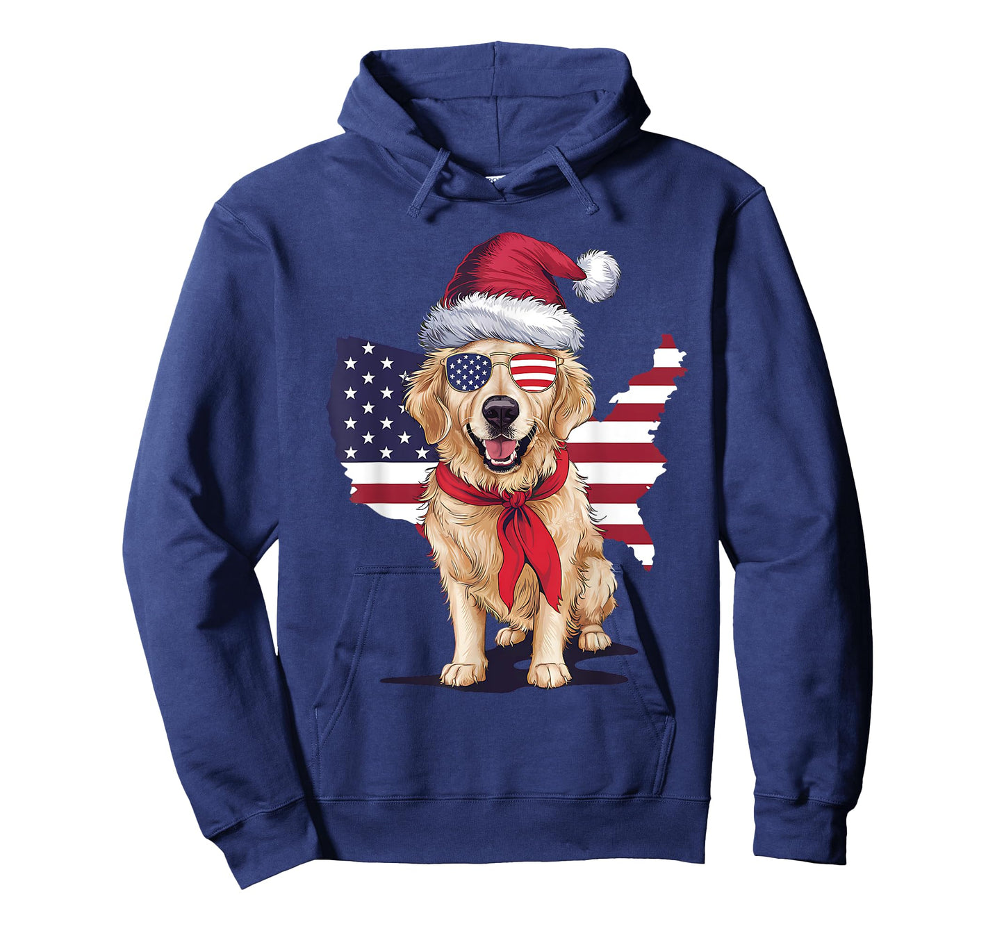 Golden Retriever American Flag 4th Of July Patriotic USA T-Shirt