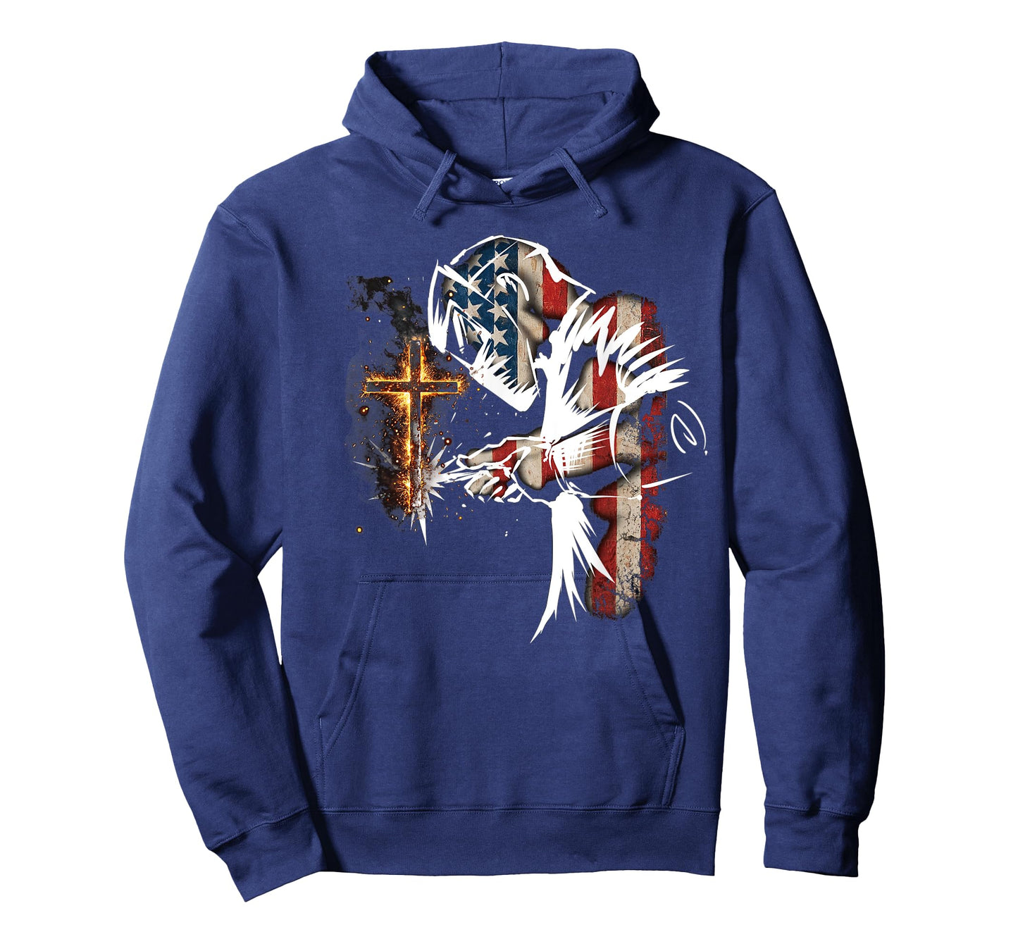 Welder American Flag Mig Tig Welding Faith Cross Christian T-Shirt