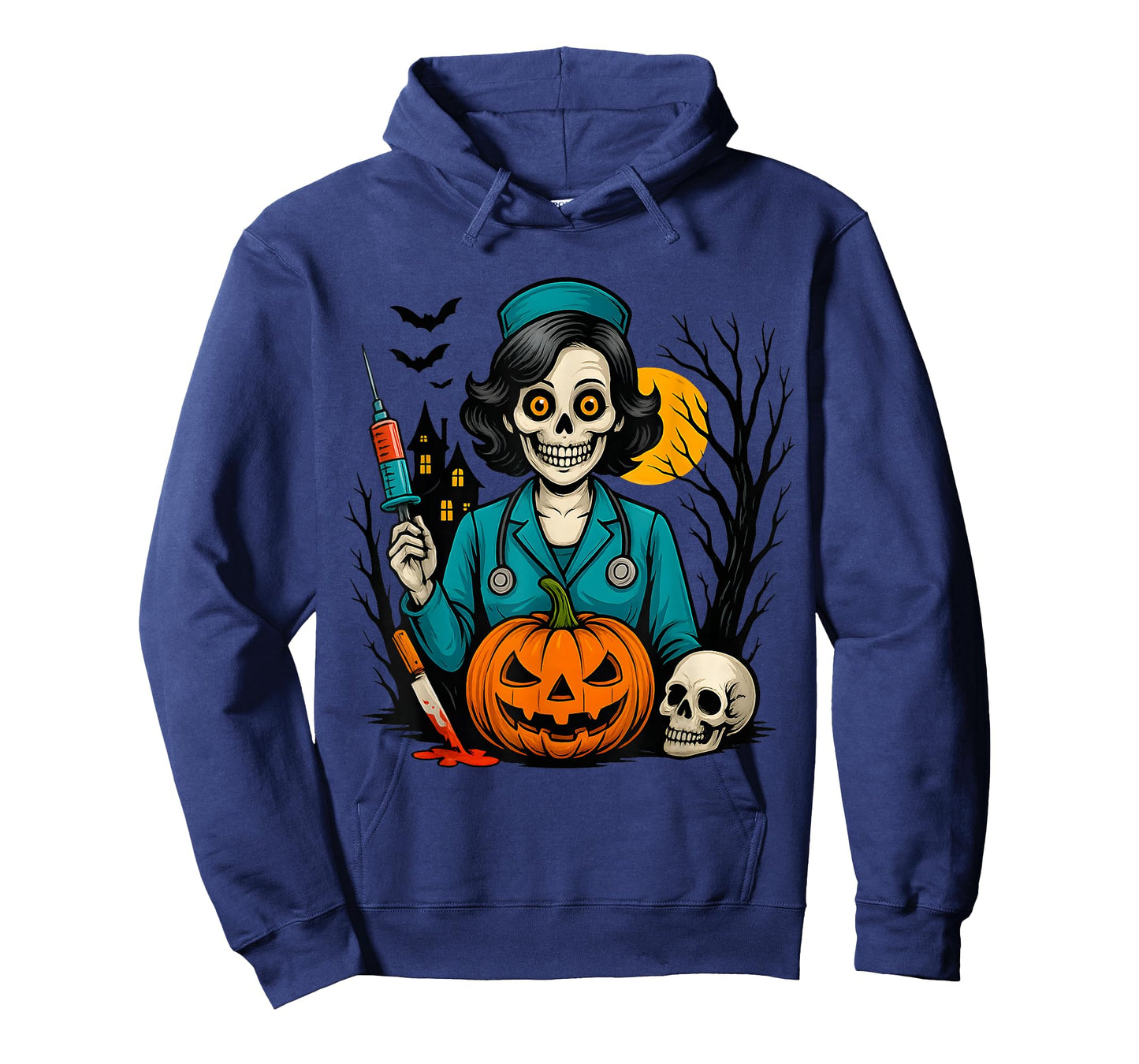 Creepy Skeleton Nurse Halloween Costume for Horror Fans T-Shirt