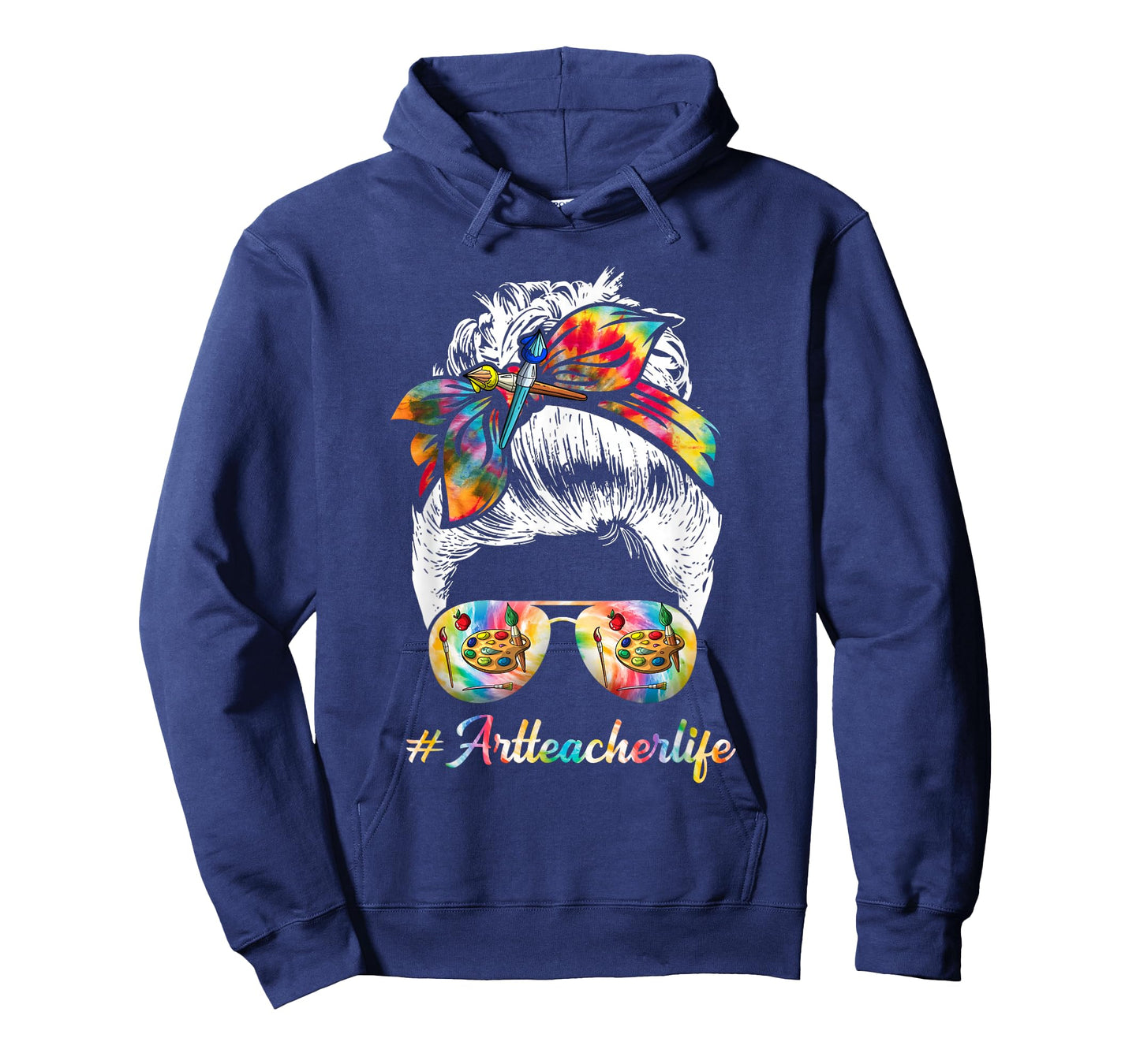 Art Teacher Life Messy Bun Back to School Art Teacher T-Shirt