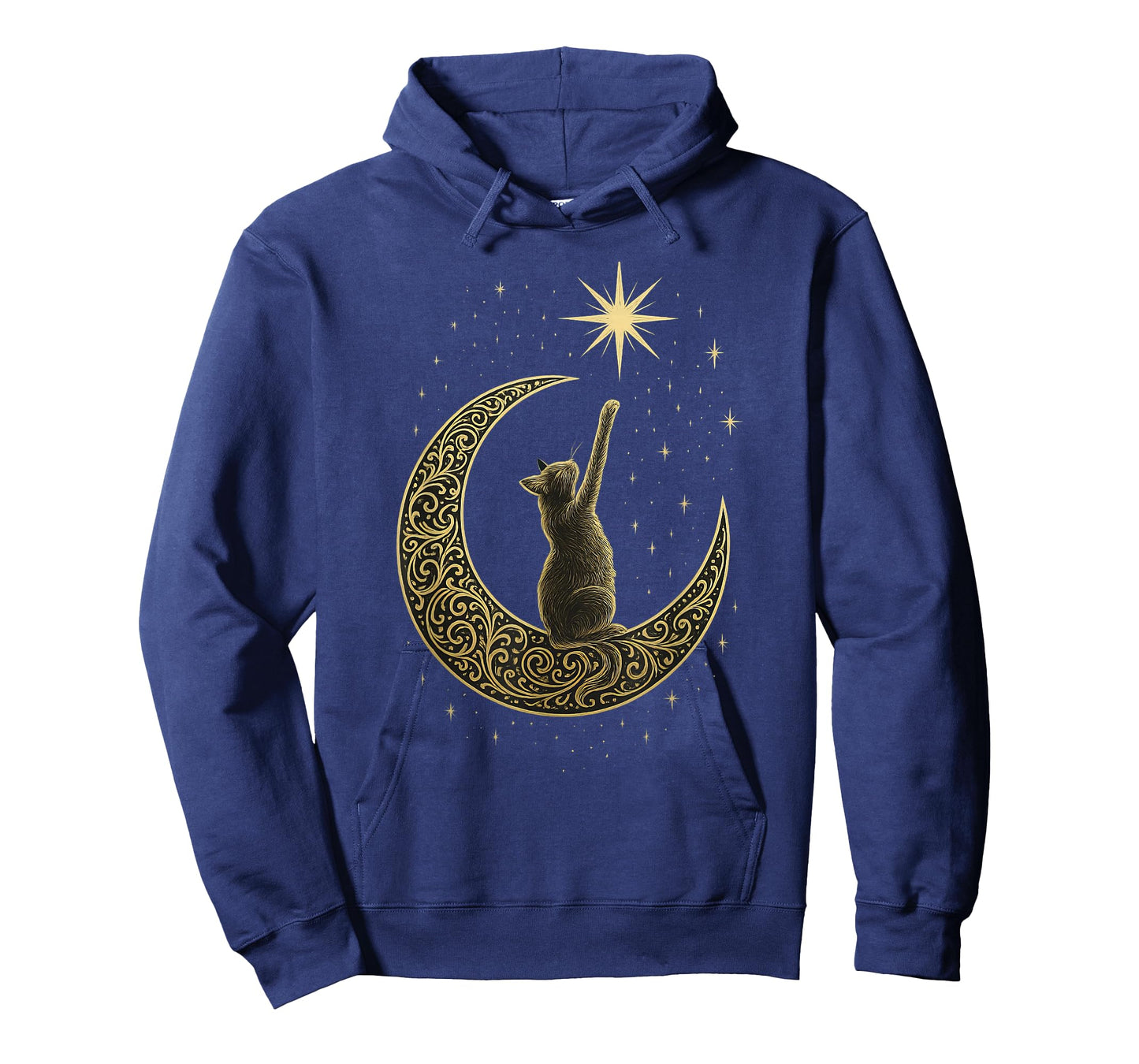 Cute Cat Crescent Moon Stars T-Shirt