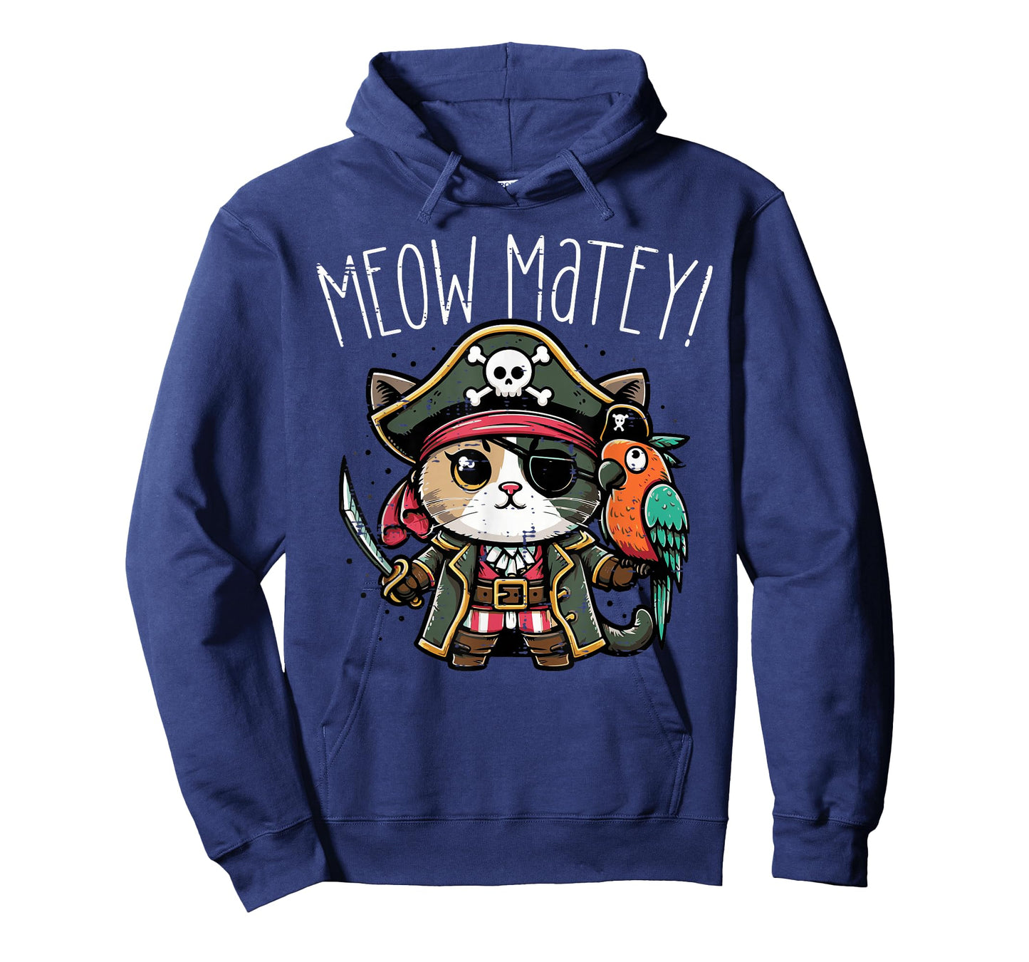 Pirate Cat Meow Matey Cute Kitten Kitty Girls Kids Women T-Shirt
