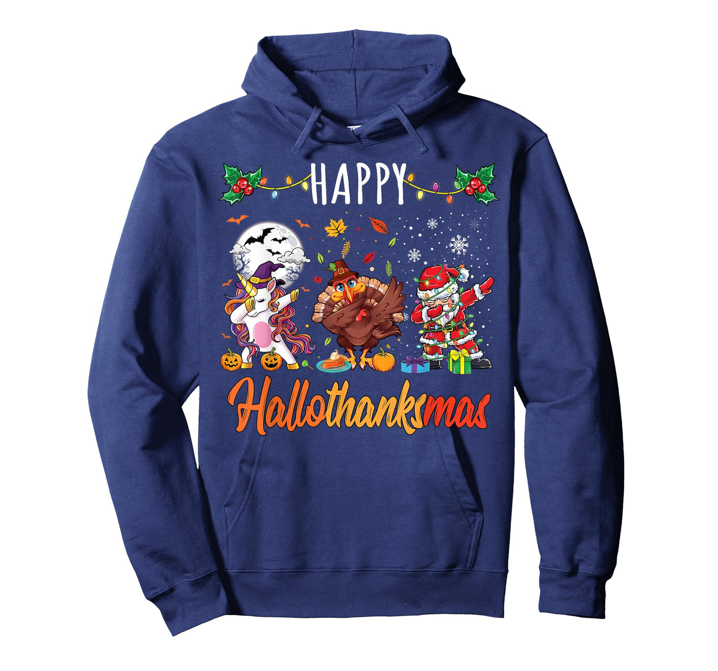 Happy Hallothanksmas Shirt Thanksgiving Halloween Christmas T-Shirt