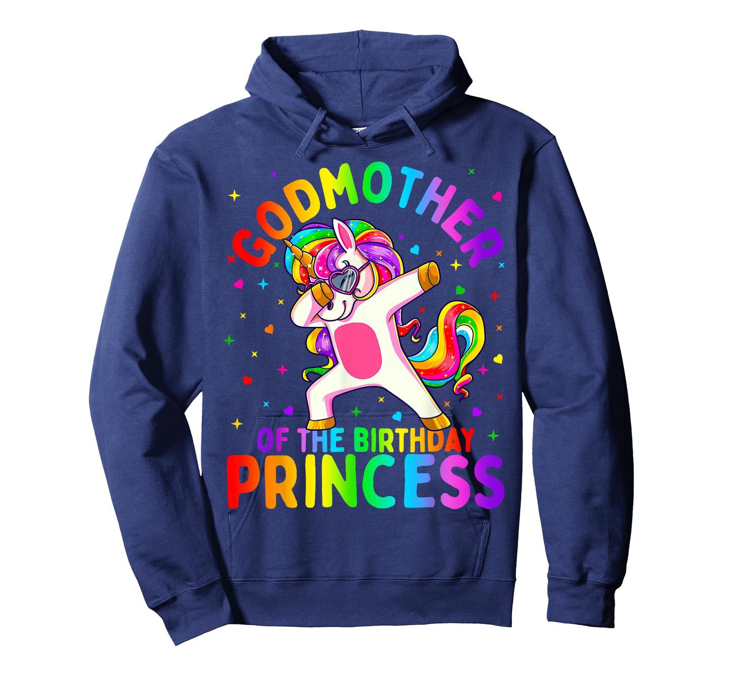 Godmother of The Birthday Princess Girl Dabbing Unicorn T-Shirt Small