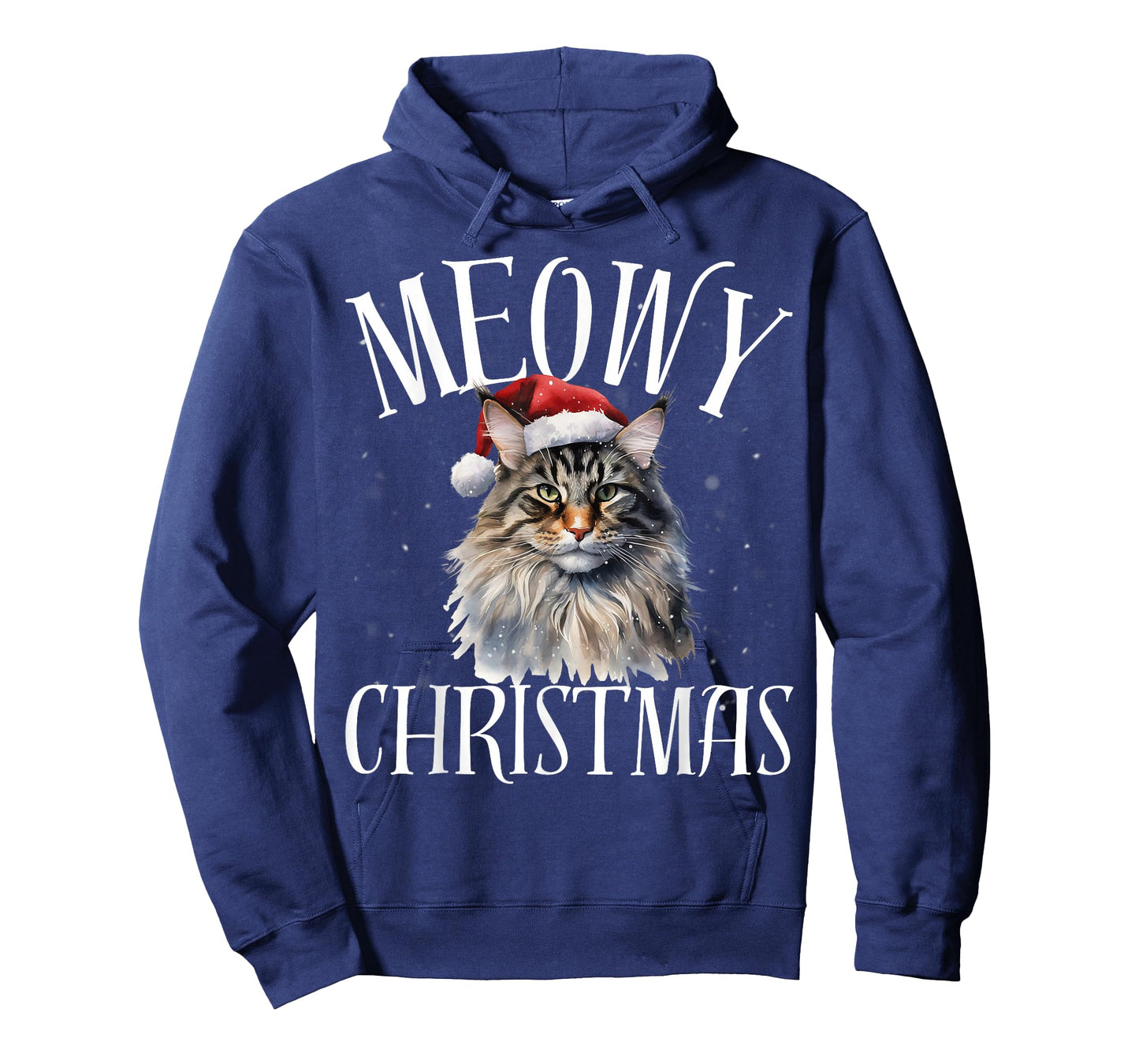Funny Meowy Christmas Maine Coon Cat Merry Xmas Holiday T-Shirt