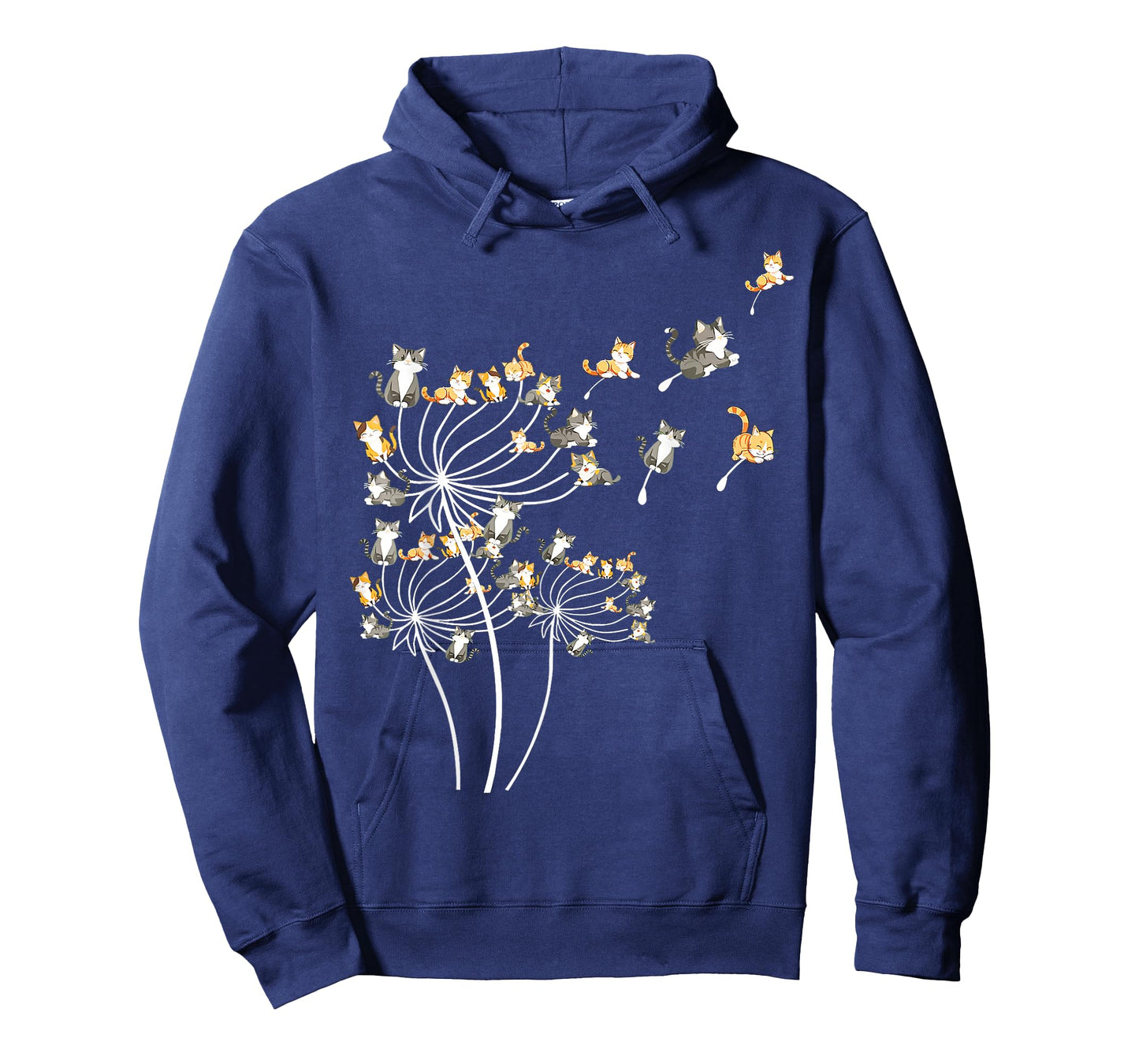 Dandelion Cat Lover Cat Fans Flower Fly Dandelion Funny Cat T-Shirt