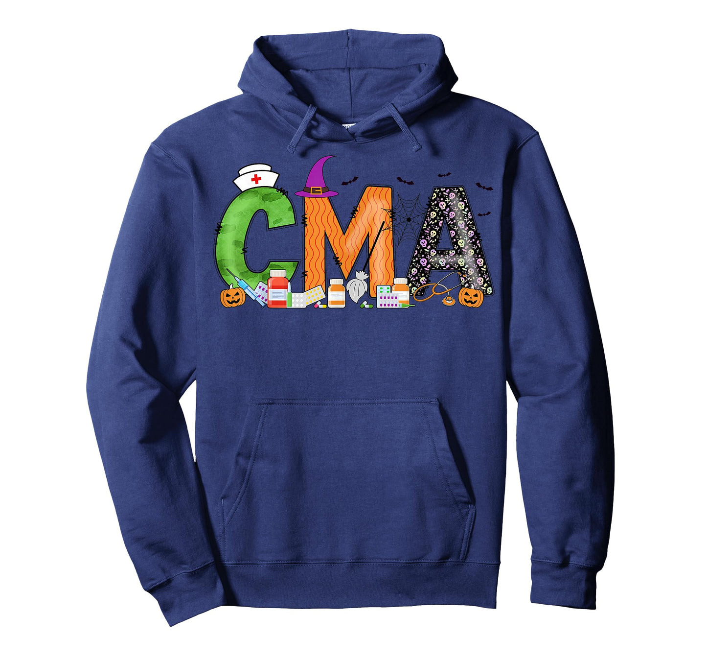 Certified Medical Assistants CMA Witch Nurse Skull Halloween T-Shirt