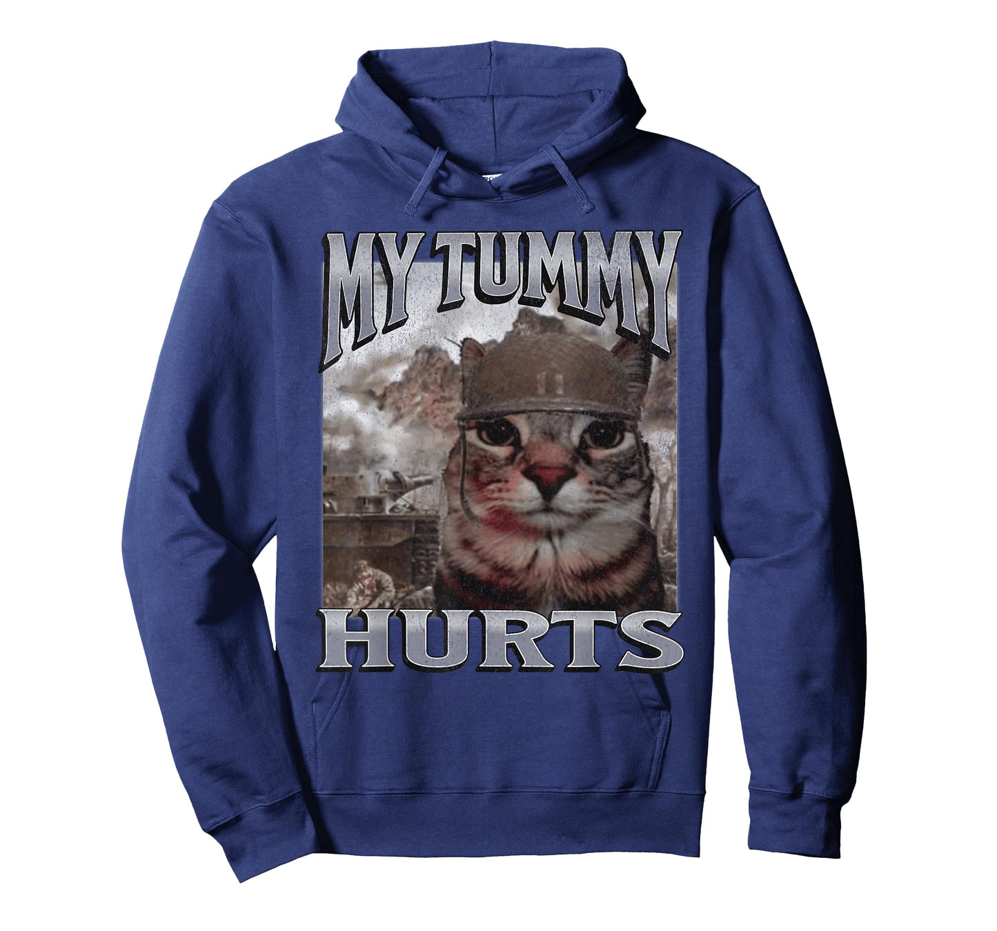My Tummy Hurts Funny Cat Meme Bootleg Graphic T-Shirt