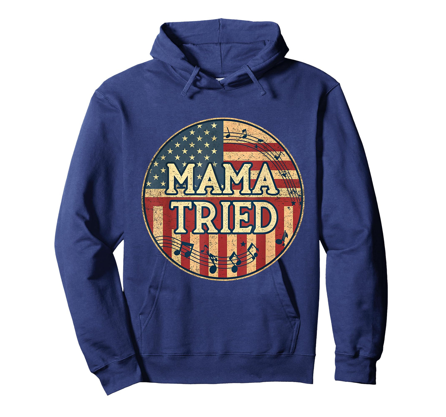 Mama Tried Country Music Lyrics USA Flag Retro Grunge T-Shirt
