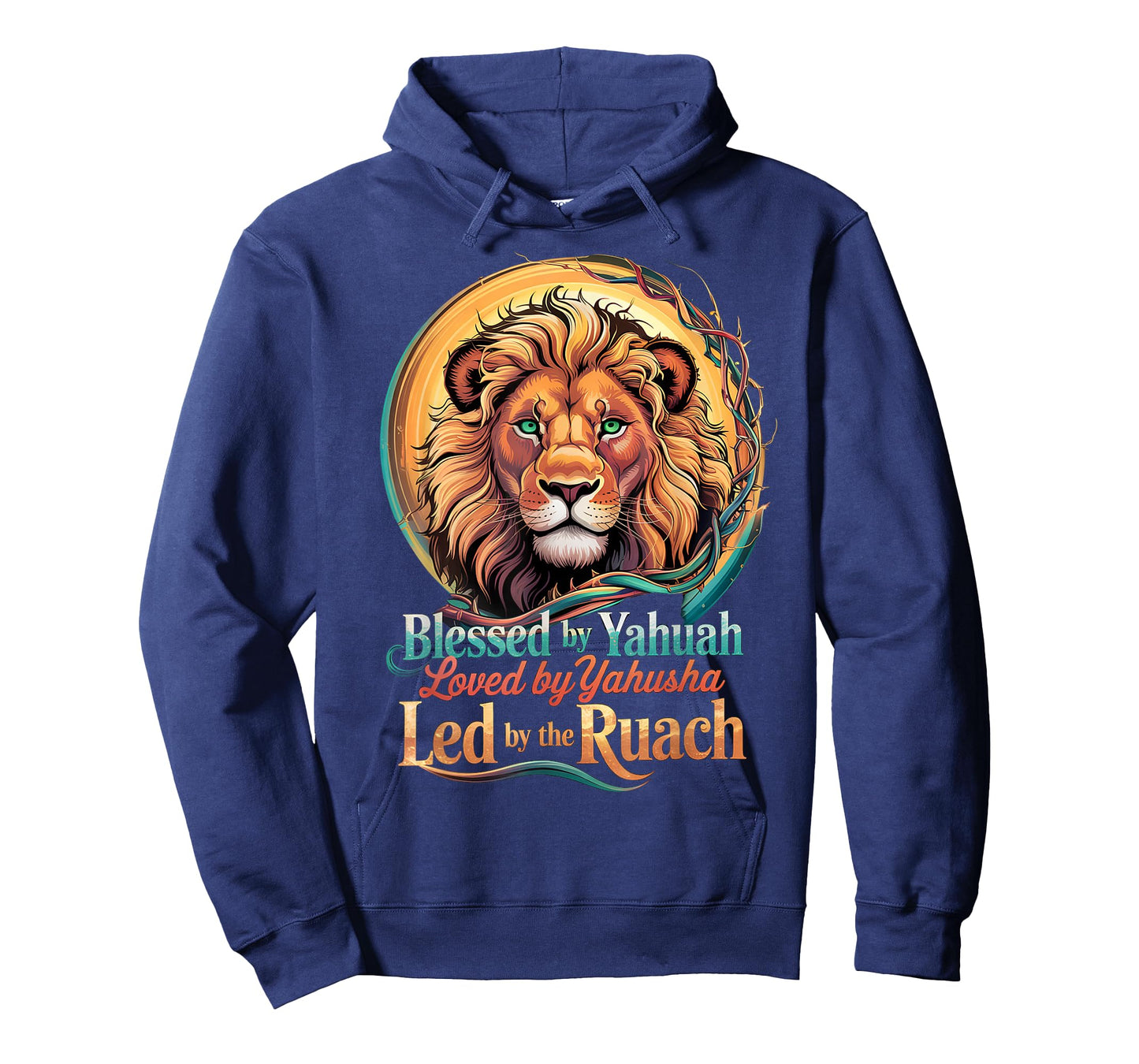 Lion Blessed By Yahuah Loved By Yahusha Led Ruach Tee T-Shirt