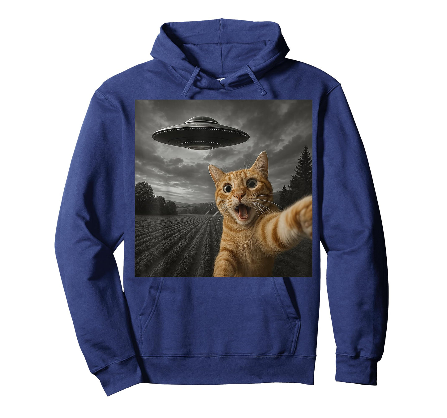 Cat Selfie with Alien UFO Funny Cat Gifts for Men Women Kid T-Shirt