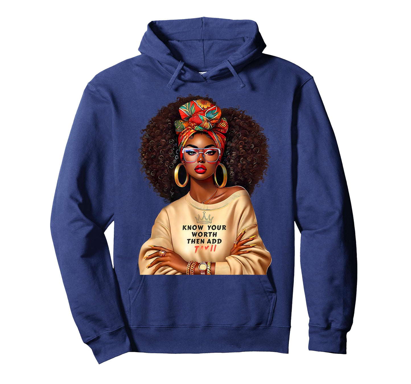 Afro Queen Black Woman African Melanin Black History Month T-Shirt