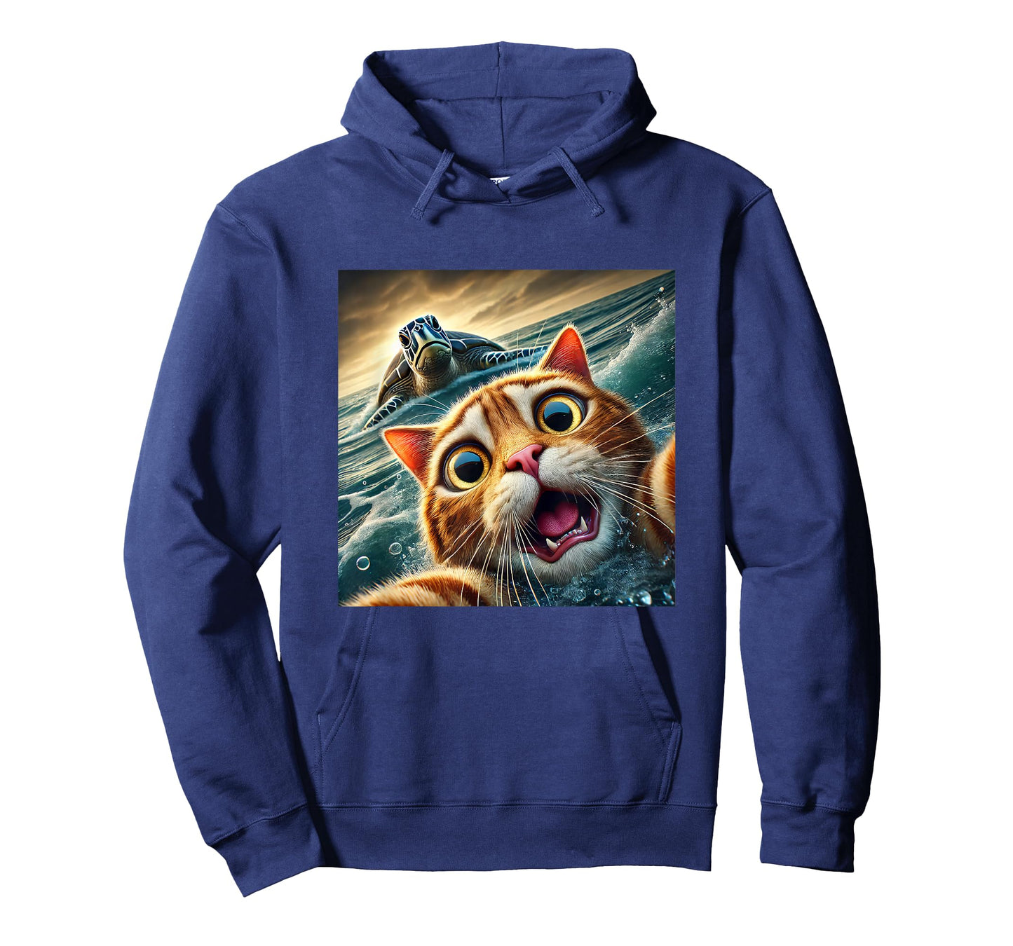 Funny Cat Taking Selfie With Sea Turtle T-Shirt