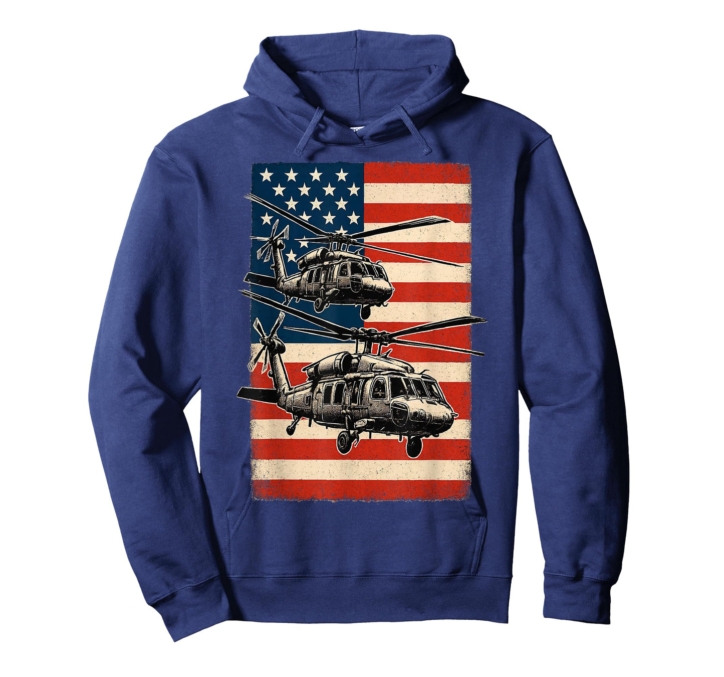 UH-60 Black Hawk Helicopter USA American Flag United States T-Shirt