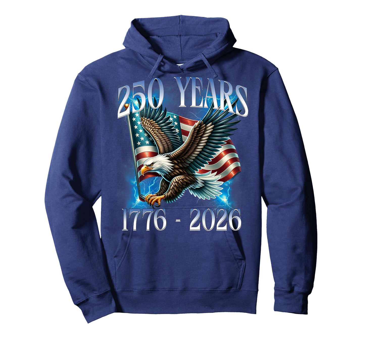 On Back Eagle and Flag 250 Years 1776-2026 250th Birthday T-Shirt