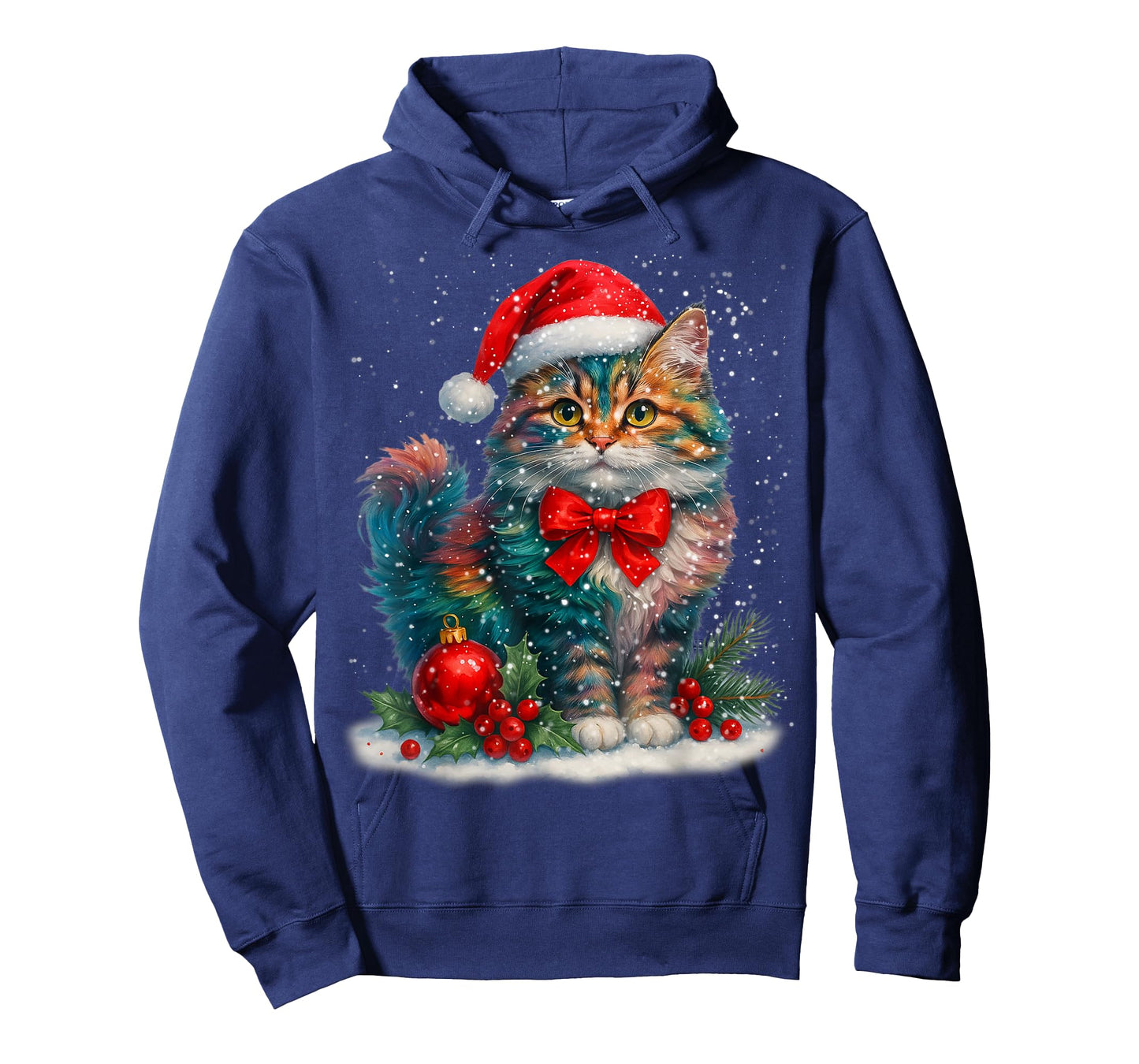 Cute Cat Santa Hat Red Coquette Christmas Xmas Women Girl T-Shirt