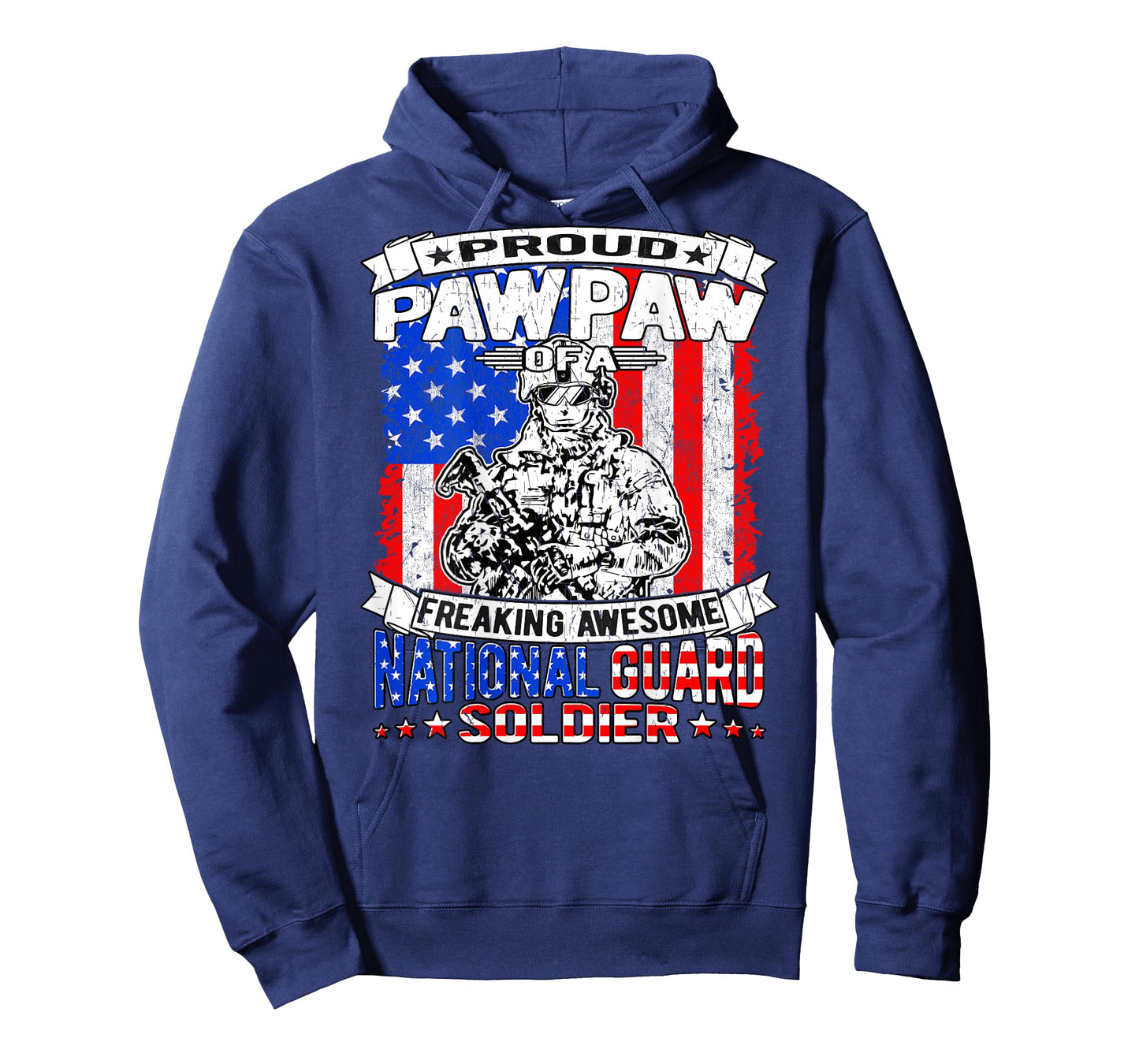 Mens Proud Pawpaw of National Guard Soldier Military Grandpa Gift T-Shirt