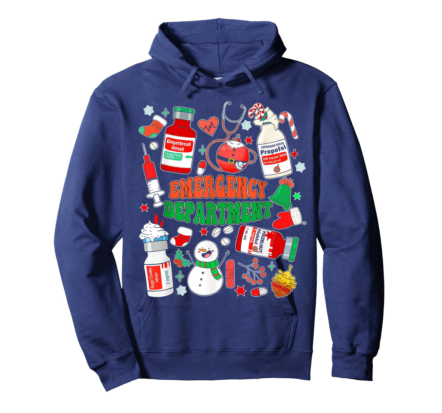 Christmas Er Nurse Emergency Department Er Ed Nurse Tech T-Shirt