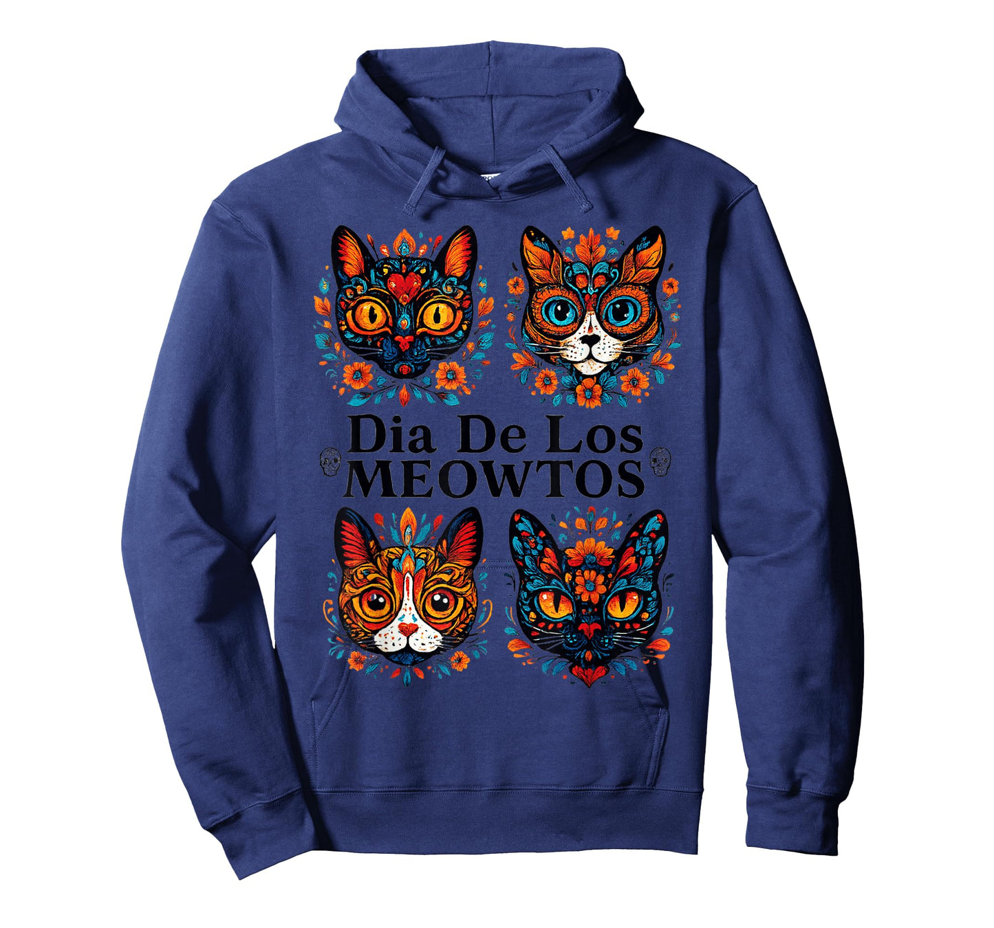 Sugar Skull Cats Dia De Los Meowtos Muertos Day of The Dead T-Shirt