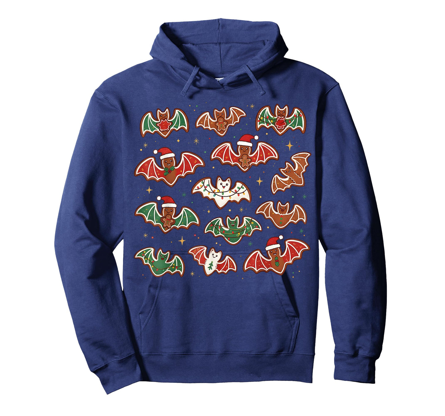 Cute Gingerbread Bats Spooky Christmas Cookie Graphic T-Shirt