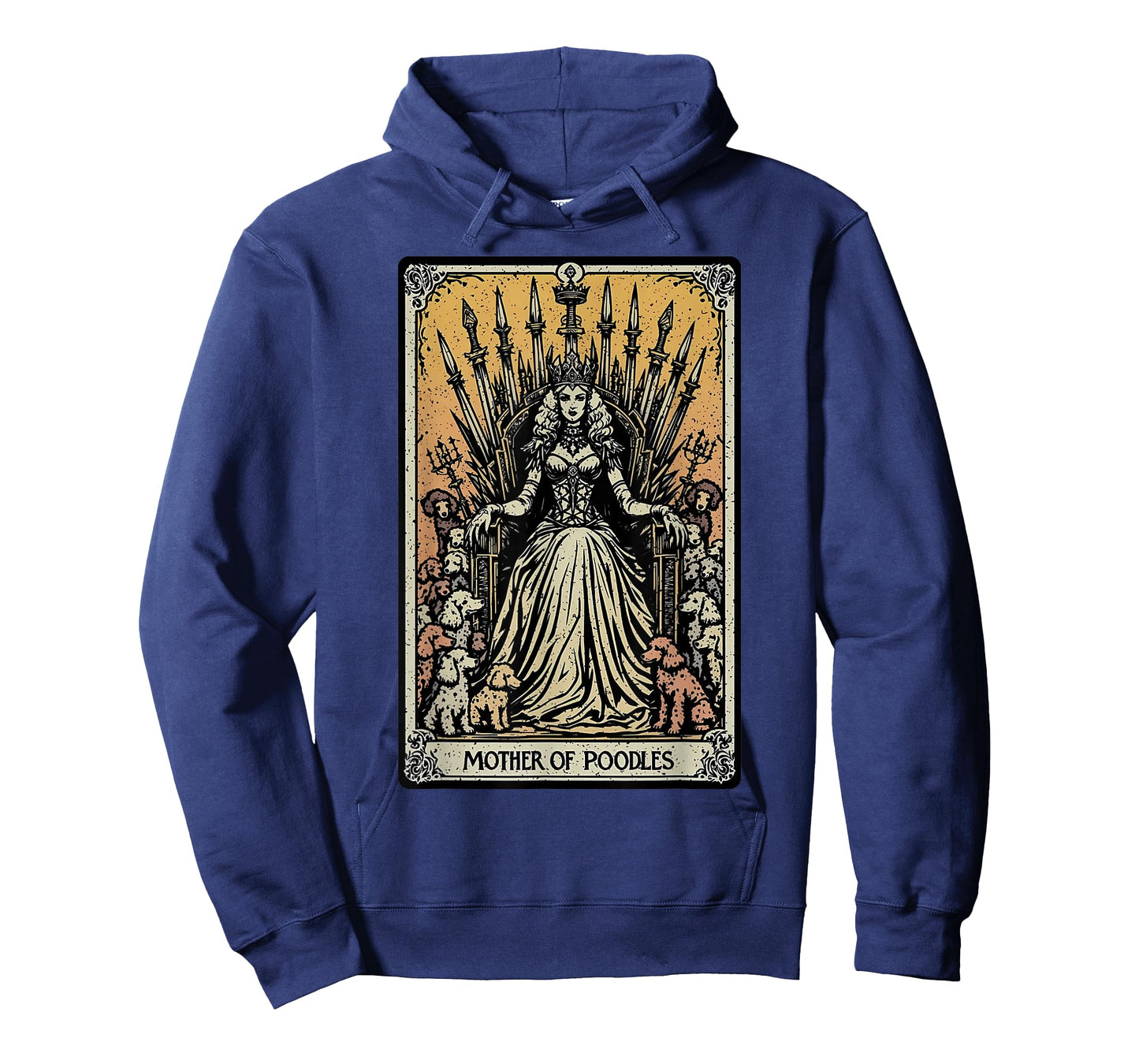 Poodle Dog Mom Tarot Card Skeleton Mama Witchy Mothers Day T-Shirt