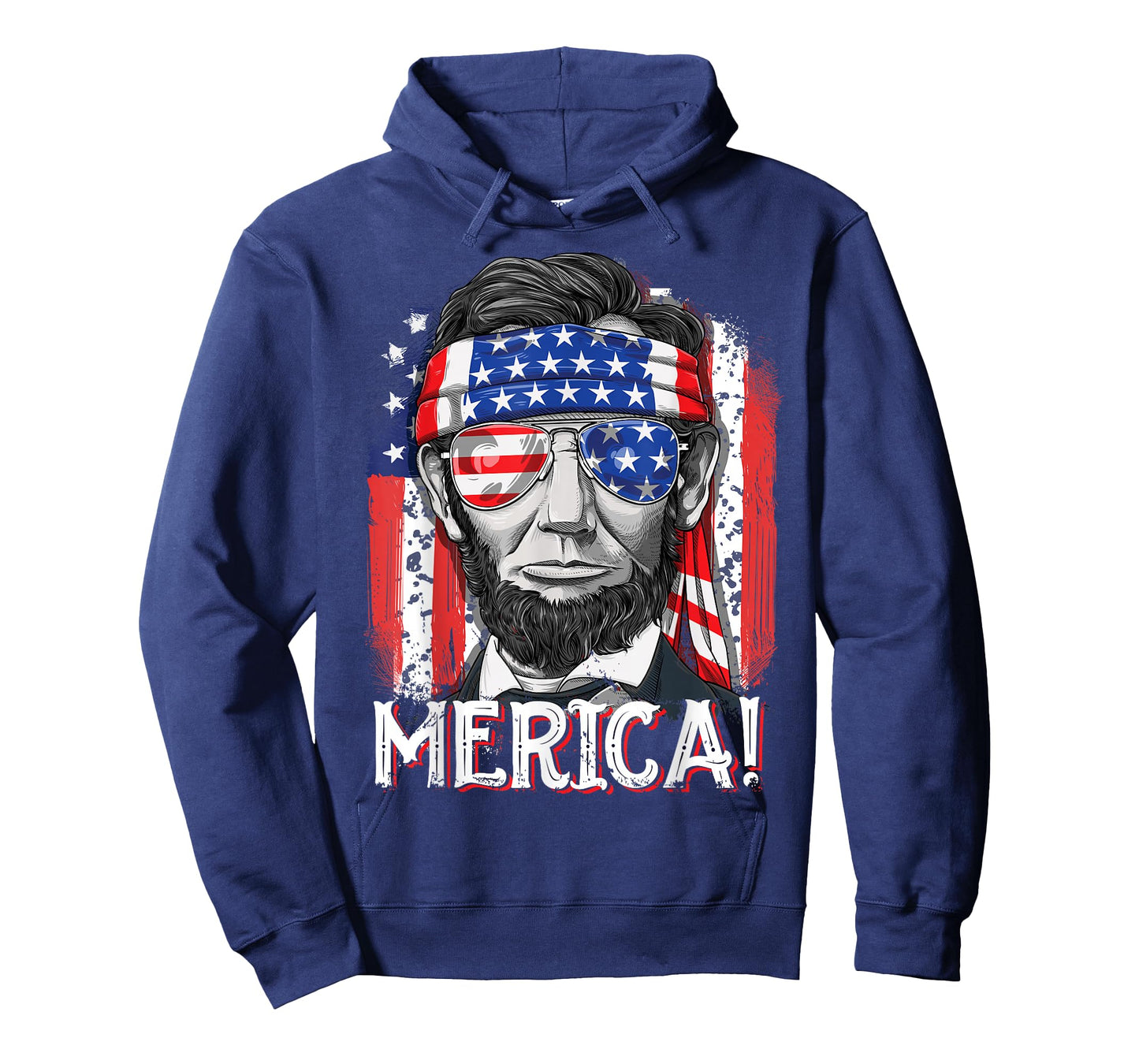 Lincoln 4th of July Merica Abe Boys Men Women American Flag T-Shirt