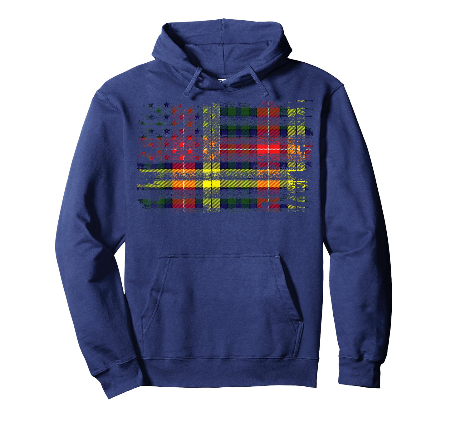 Clan Buchanan American Flag Scottish Tartan T-Shirt