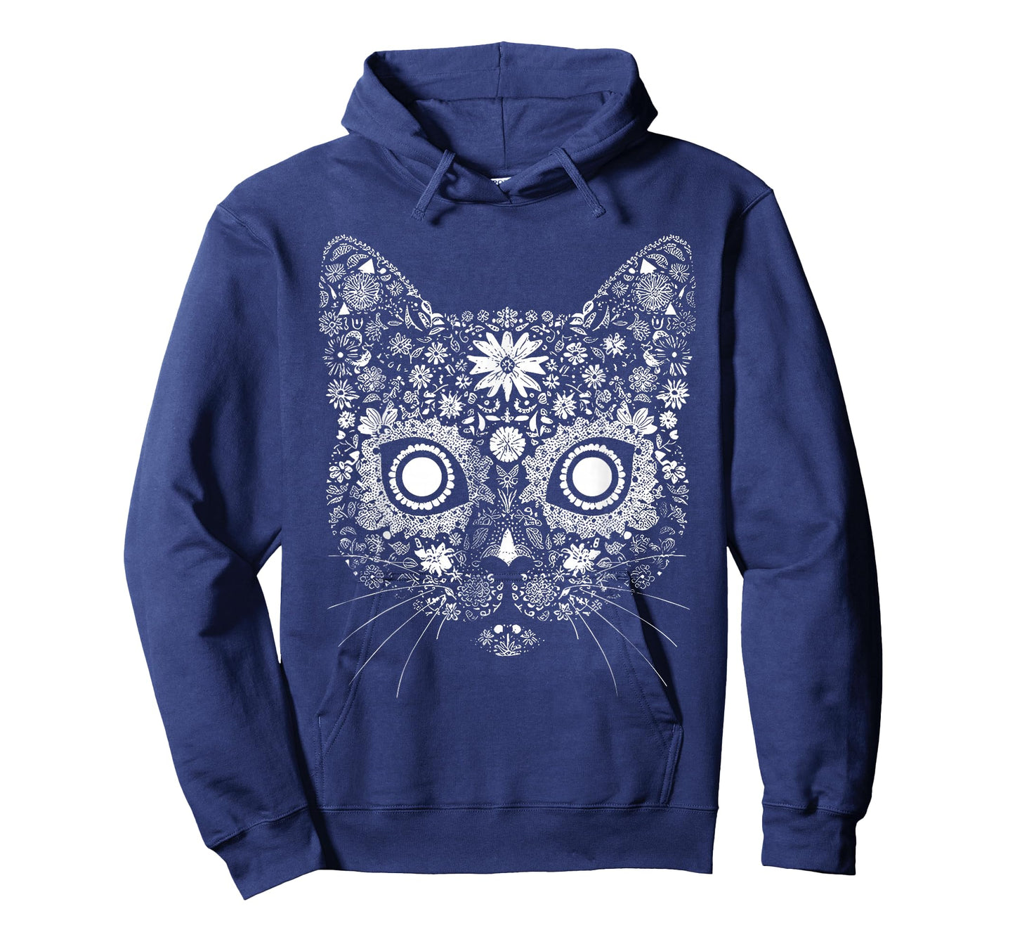 Sugar Cat Skull Flower Artistic Design T-Shirt
