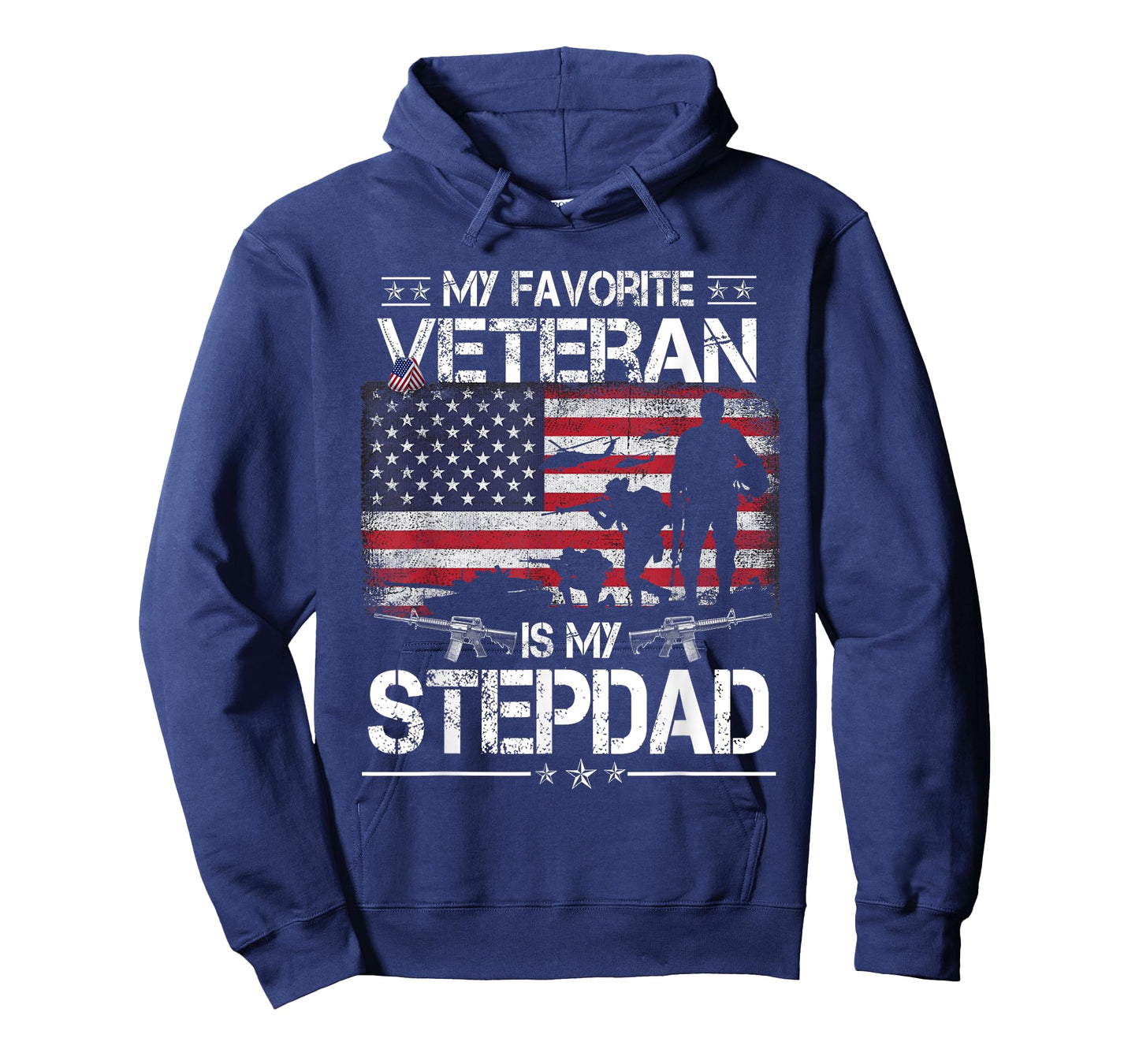 My Favorite Veteran Is My Stepdad - Flag Father Veterans Day T-Shirt