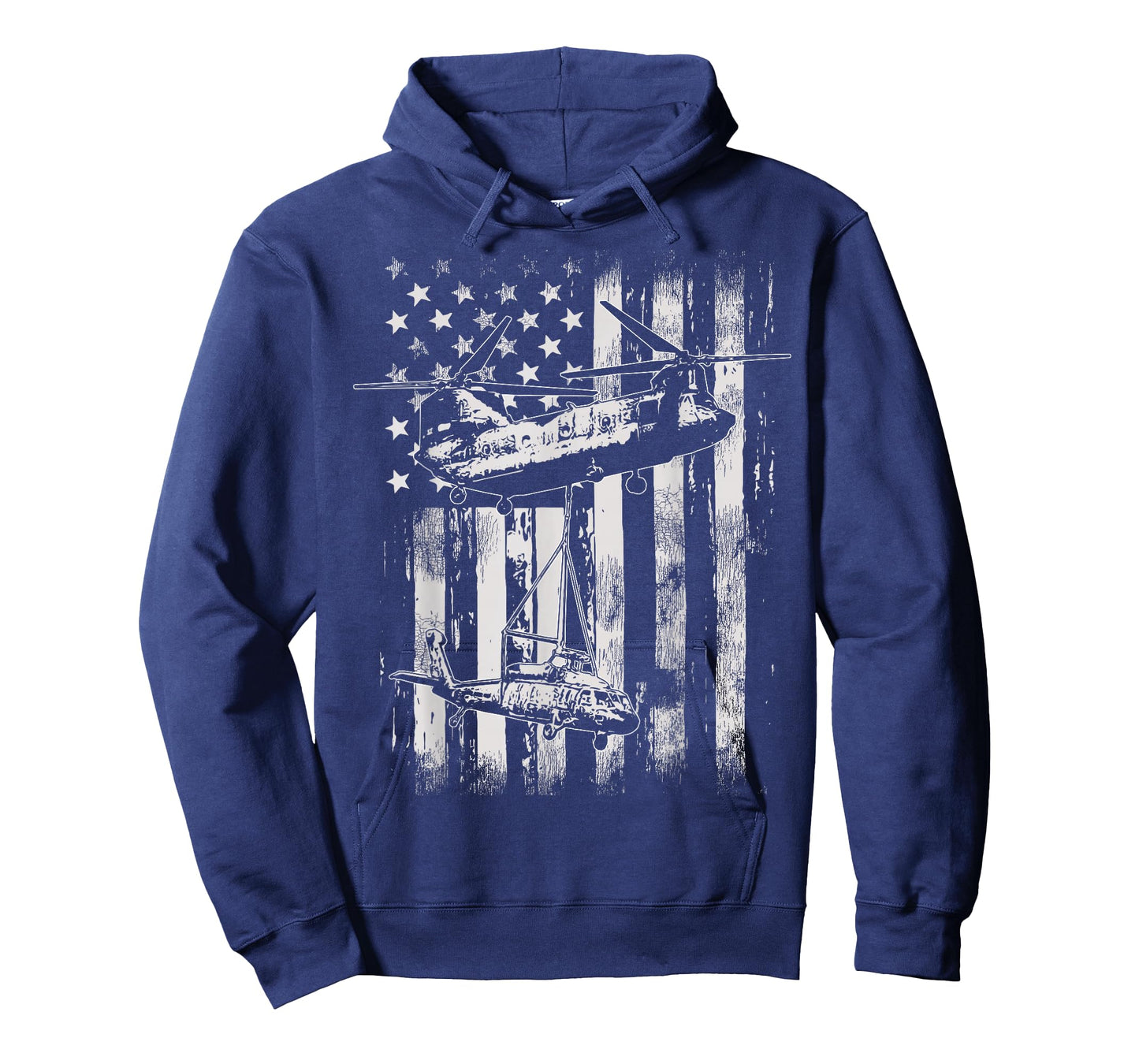 Vintage Chinook Helicopter American Flag T-Shirt