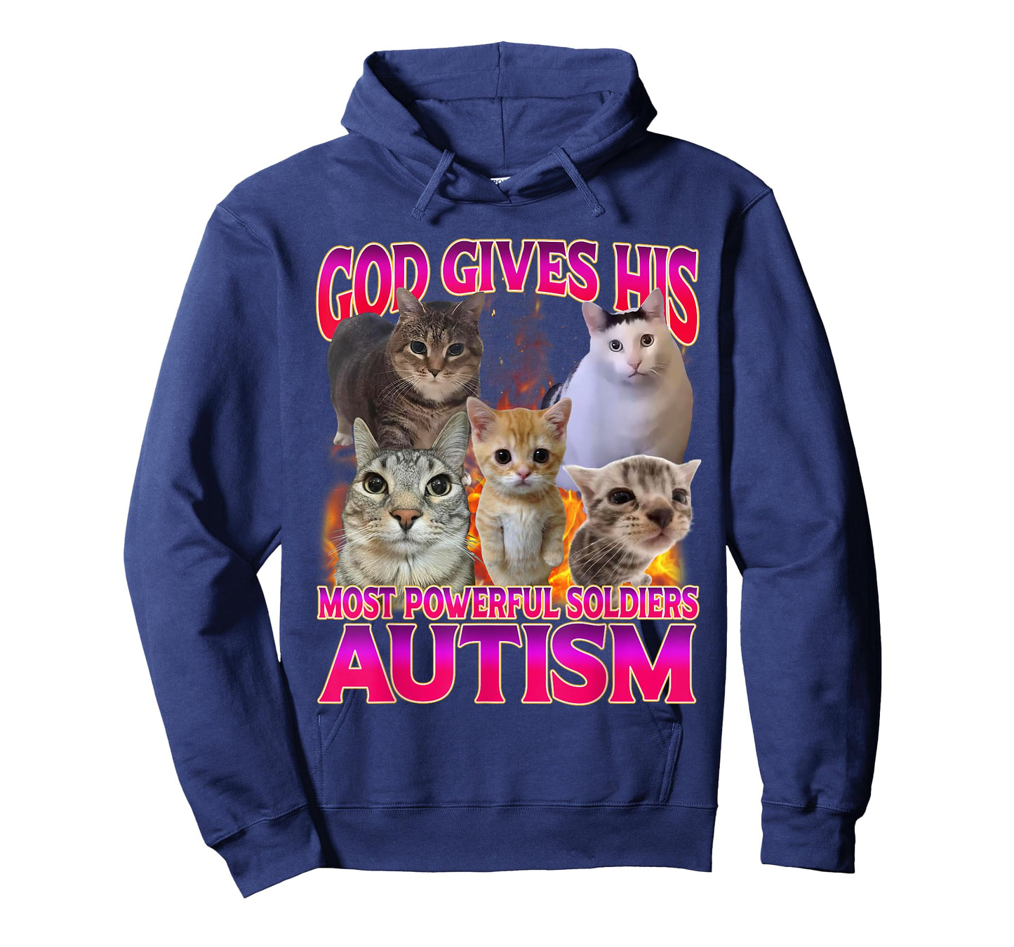 God Gives His Most Powerful Autism Funny Offensive Cat Meme T-Shirt