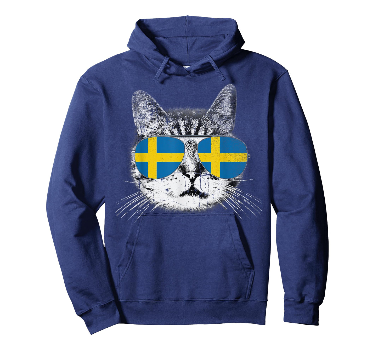 Swedish Sweden Flag Country Roots Cat Lover Pride Gift T-Shirt