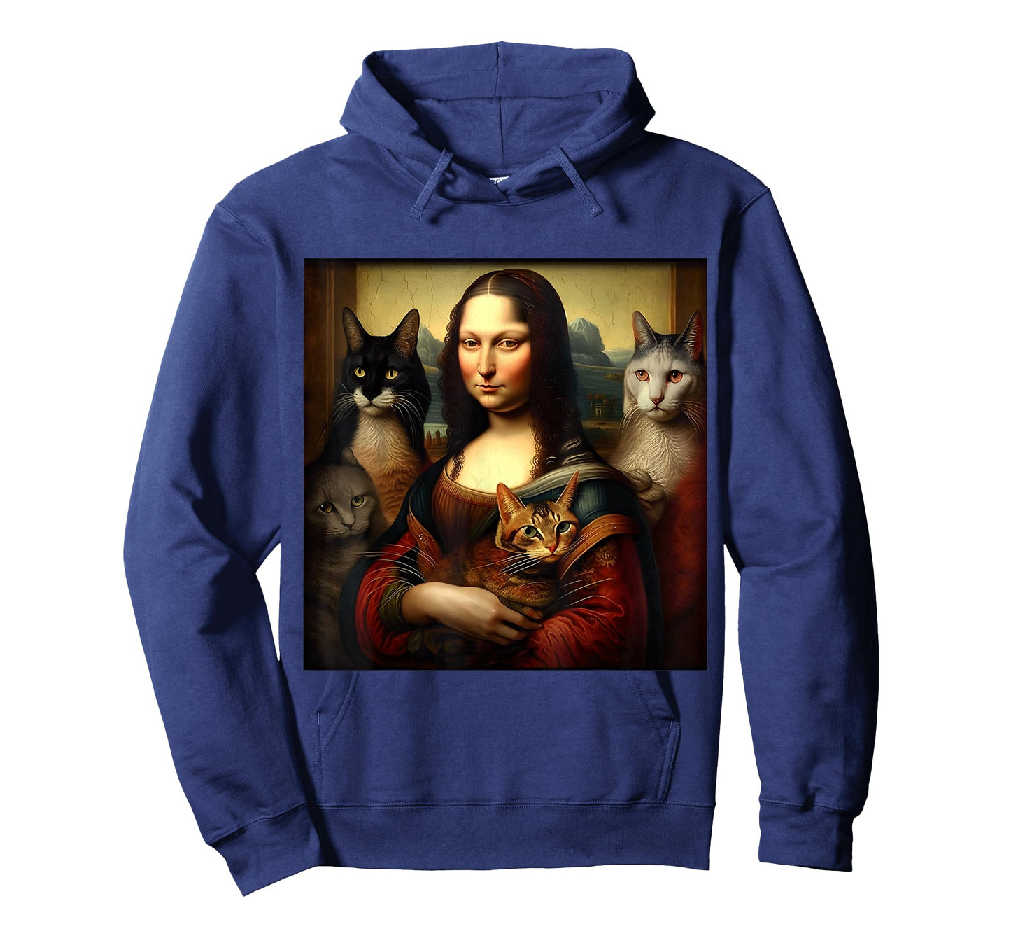 Mona Lisa Leonardo Da Vinci cat lady cat mom cat lover T-Shirt