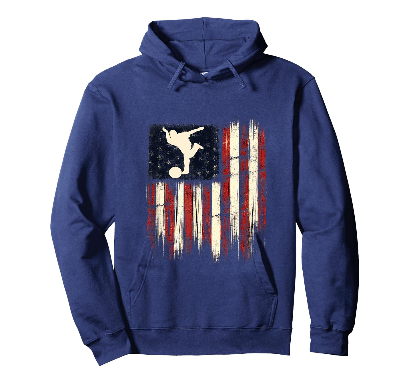Patriotic Distressed Flag Gift For Men Kids Bowling T-Shirt