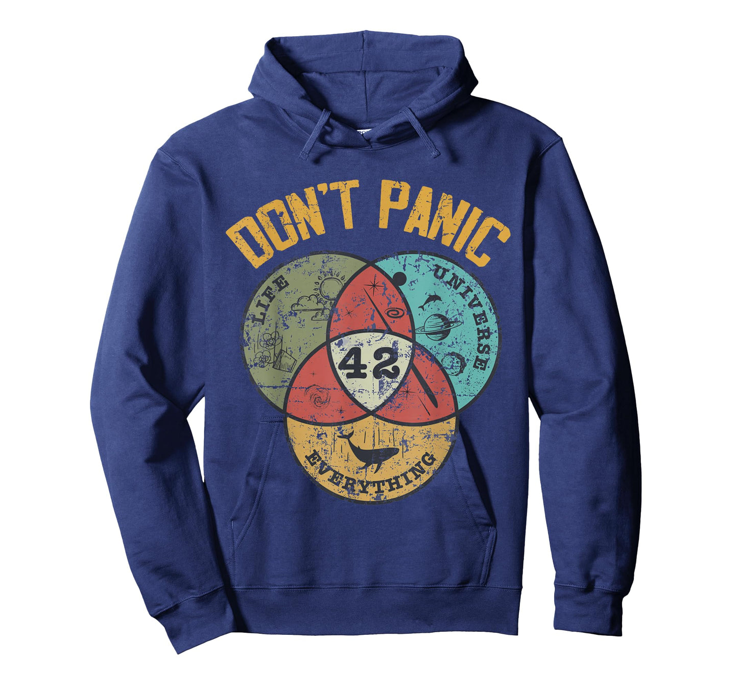 42 Answer to Life The Universe and Everything Don't Panic T-Shirt