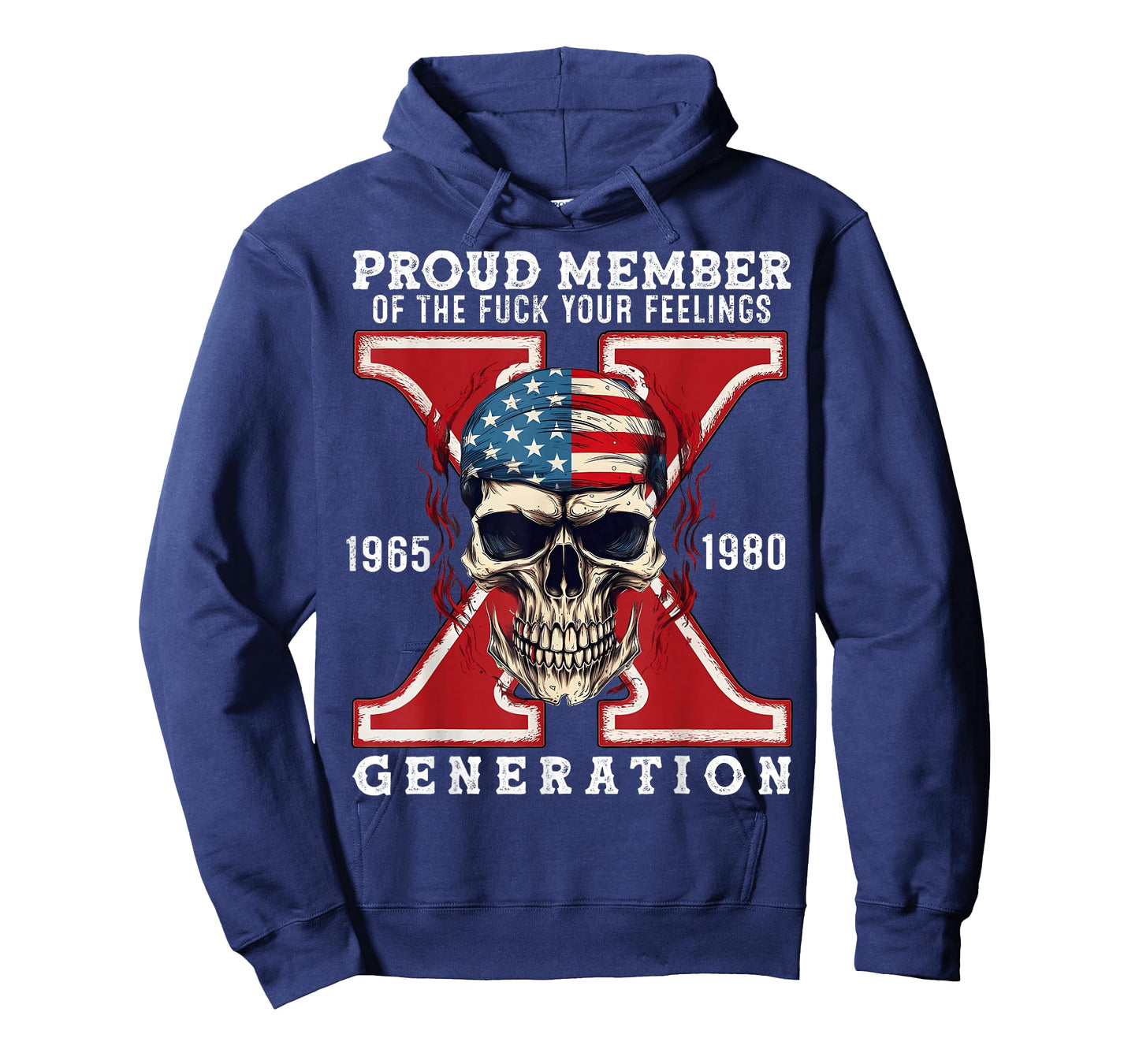 Proud Member of The Fuck Your Feelings Gen X Horror Skull T-Shirt