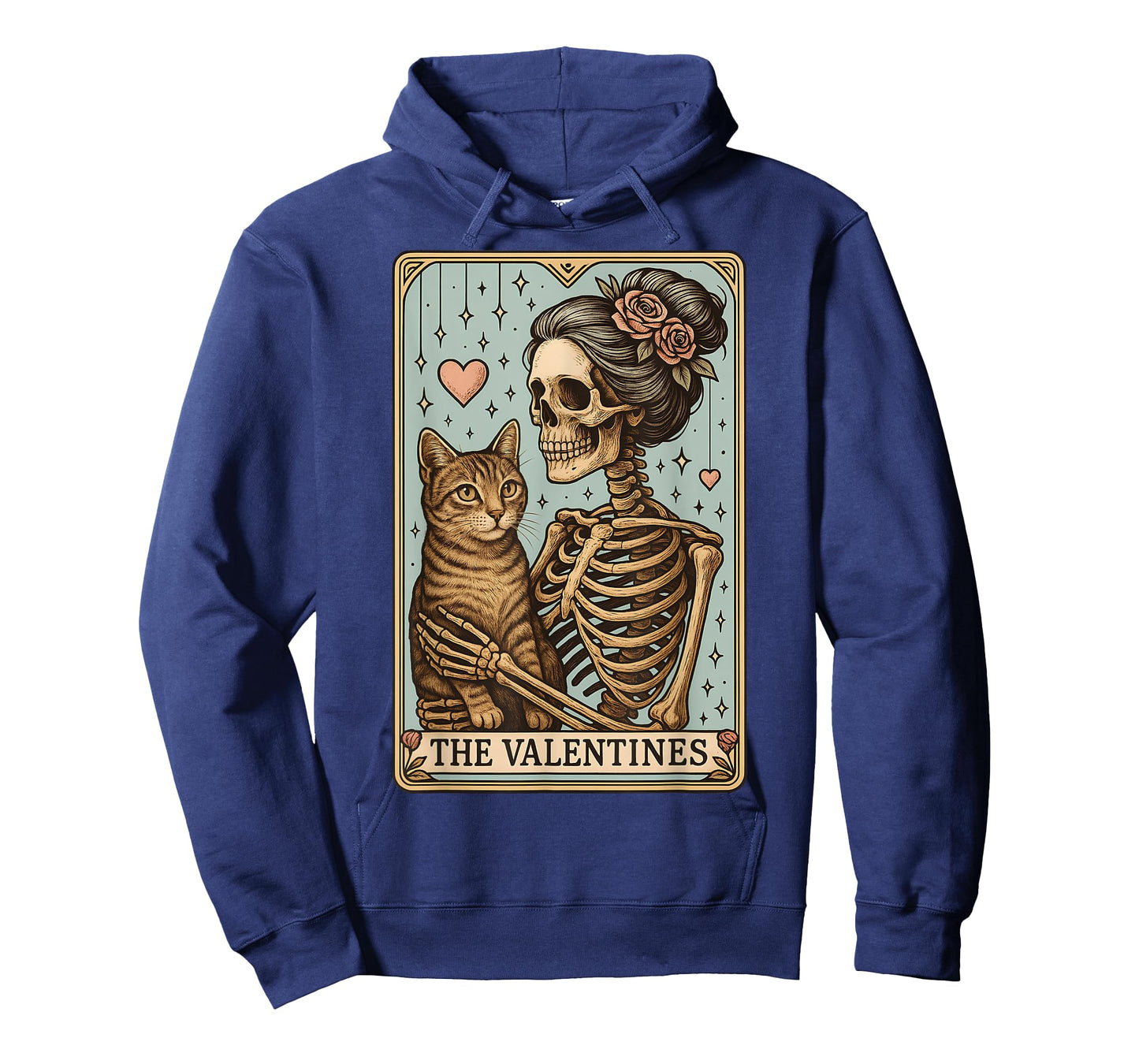 Retro Tabby Cat Valentine's Day Mom Tarot Card T-Shirt