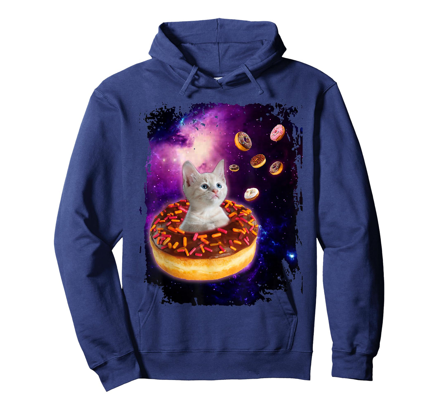 Cute Cat Inside Donut in Space Boys Girl - Kitty in Space Tee T-Shirt