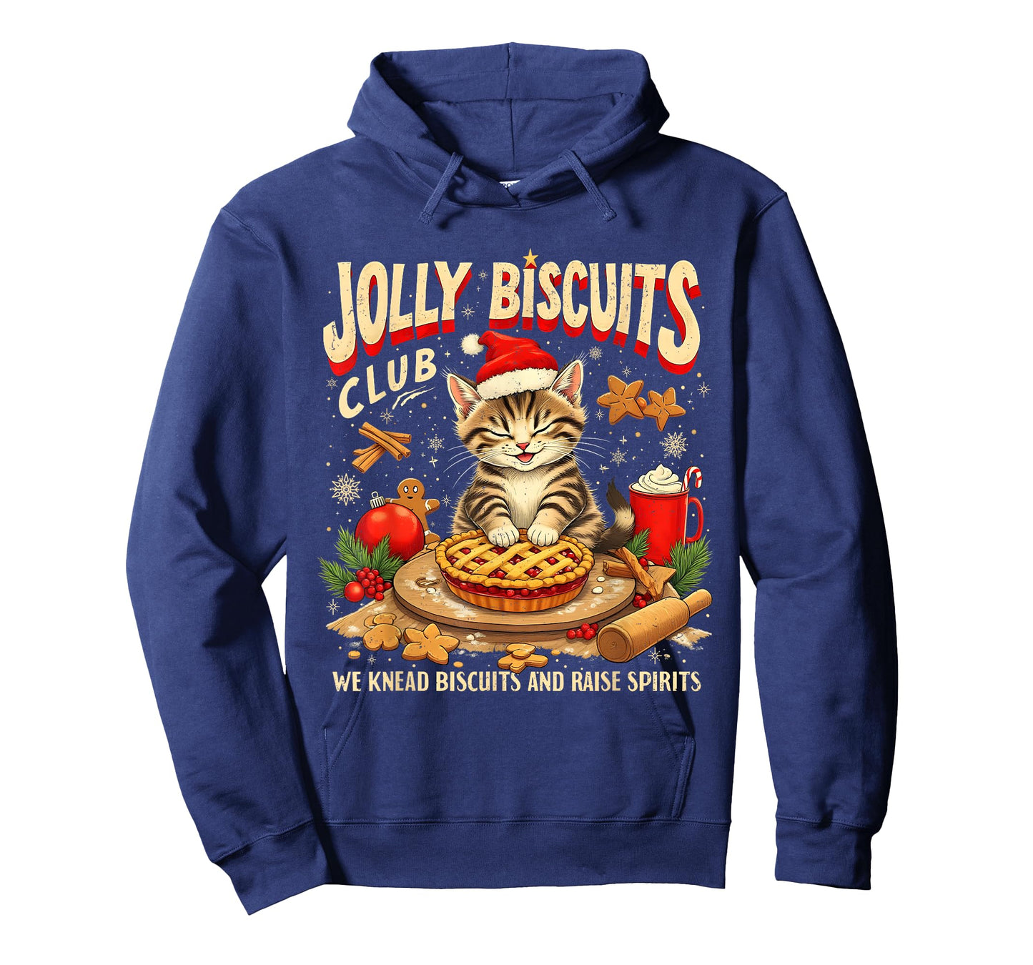 Christmas Jolly Biscuits Club Cute Cat Lovers Baking Squad T-Shirt