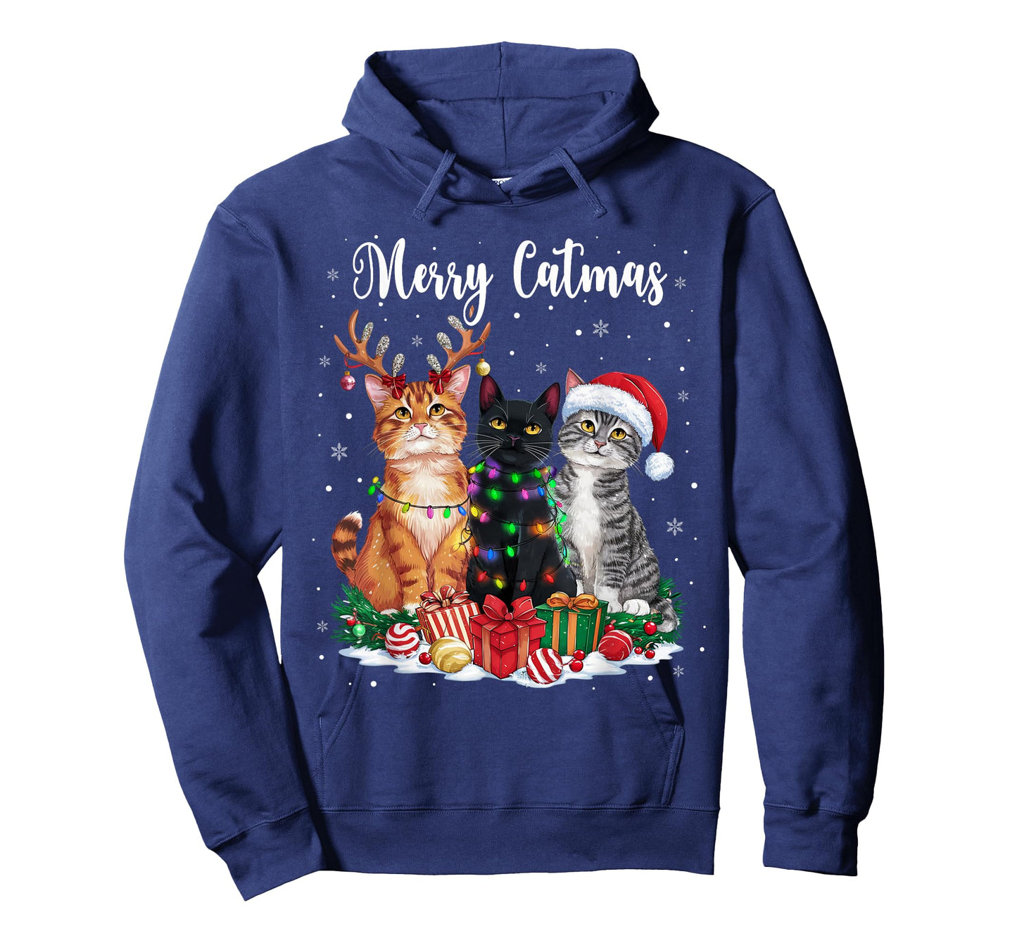 Merry Catmats Reindeer Pajama Christmas Cat Lover Cat Owner T-Shirt