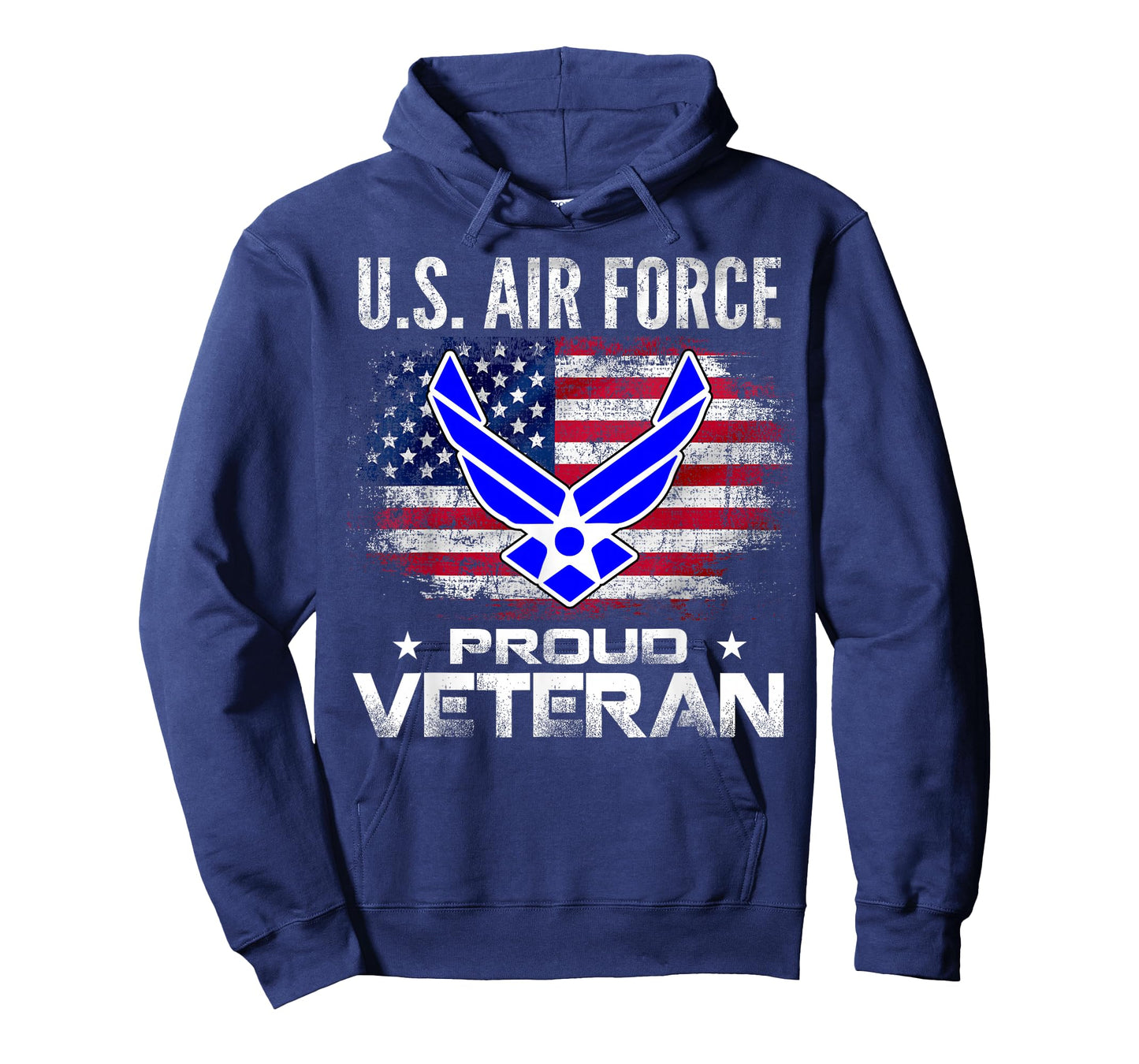 U.S Air Force Proud Veteran with American Flag Gift Veteran T-Shirt