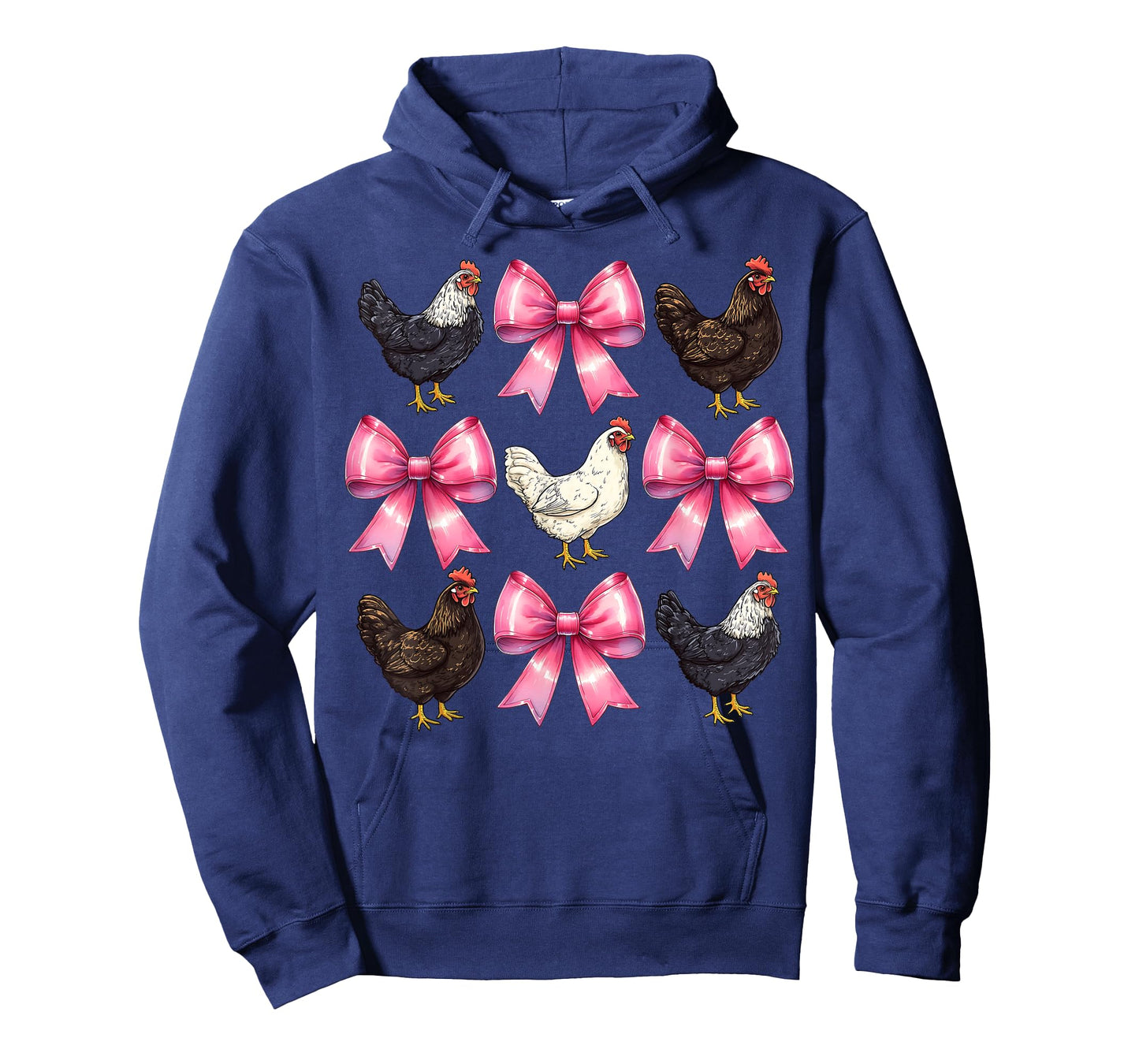 Coquette Bow Chicken Farm Farmer Pink Mothers Day Mom Girl T-Shirt