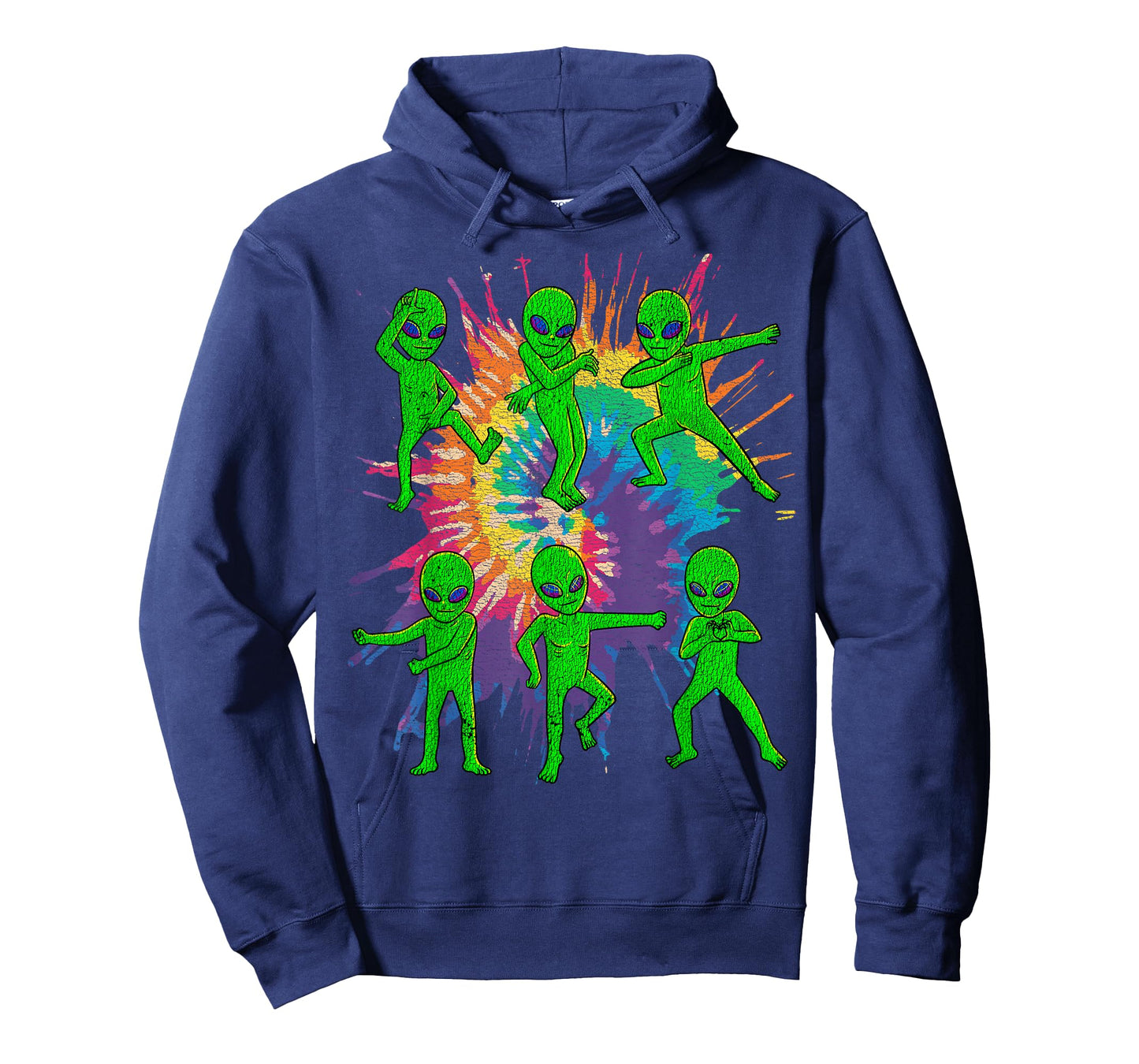 Dancing Alien Halloween Aliens Tie Dye Dance Kids Boys Girls T-Shirt